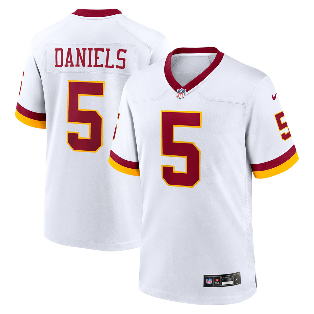 Washington Commanders Jayden Daniels White Game Super Bowl Era Jersey