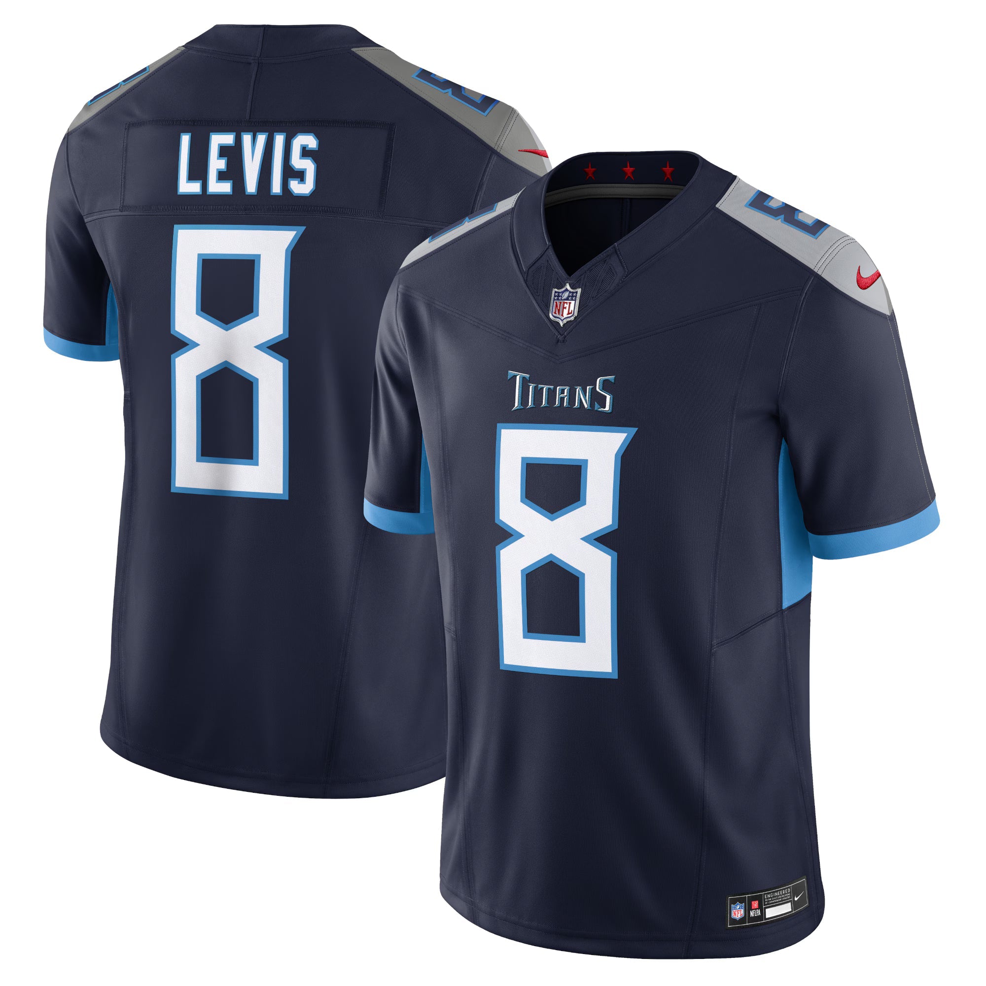 Tennessee Titans Will Levis Navy Vapor F.U.S.E. Limited Jersey