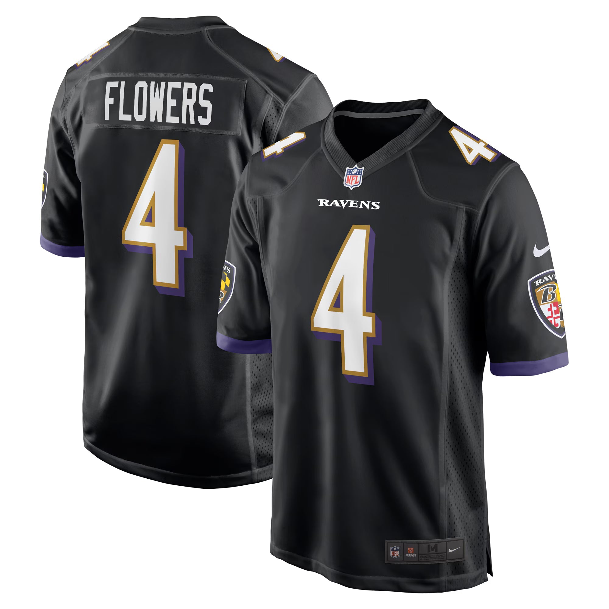 Baltimore Ravens Zay Flowers Black Alternate Game Jersey