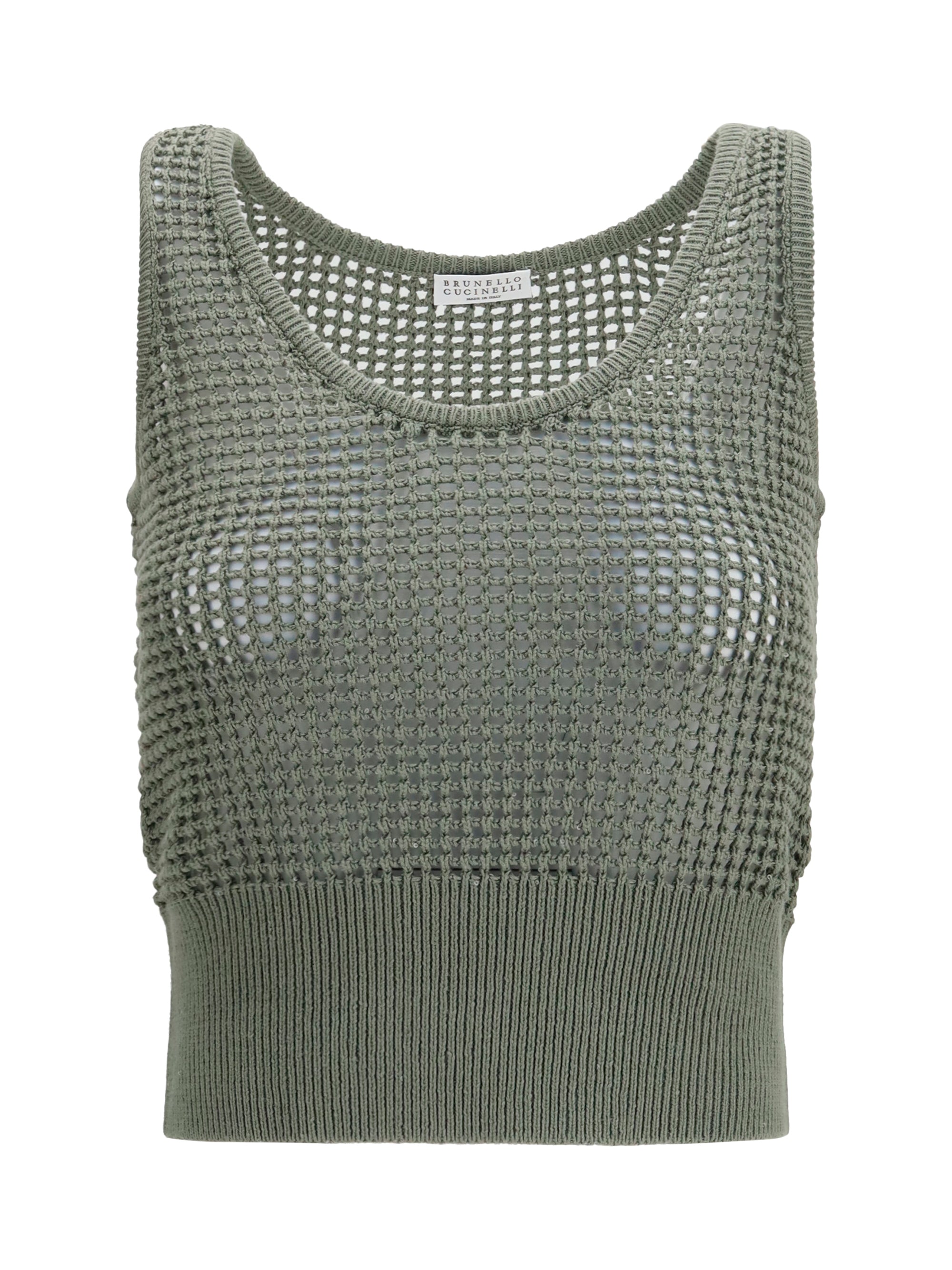 Brunello Cucinelli Women Perforated Sequin Tank Top