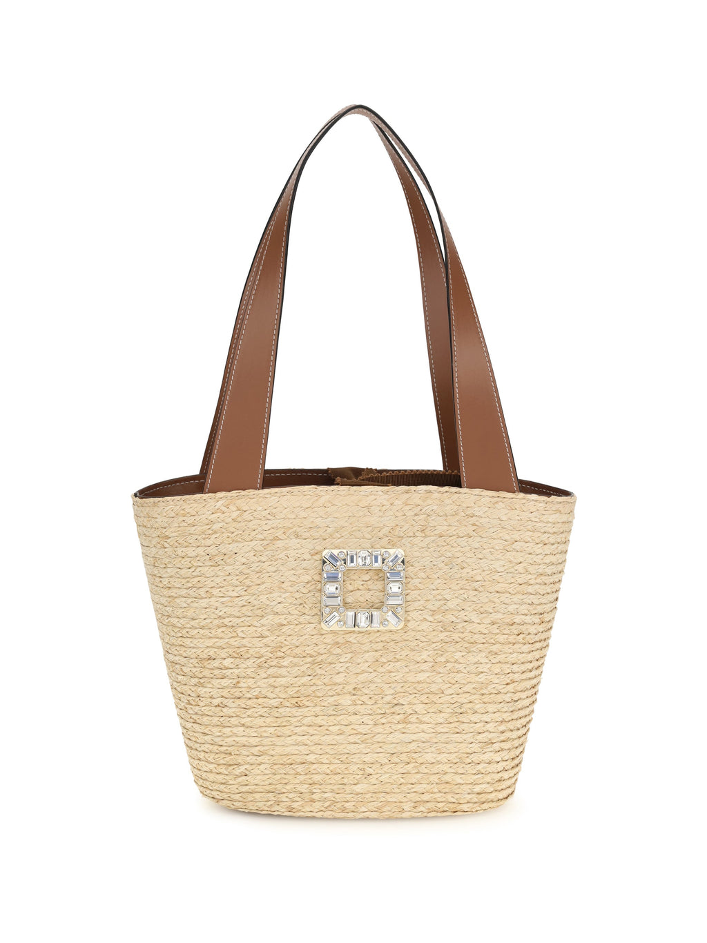 Roger Vivier Women Mini Viv’ Skate Raffia Bucket Bag