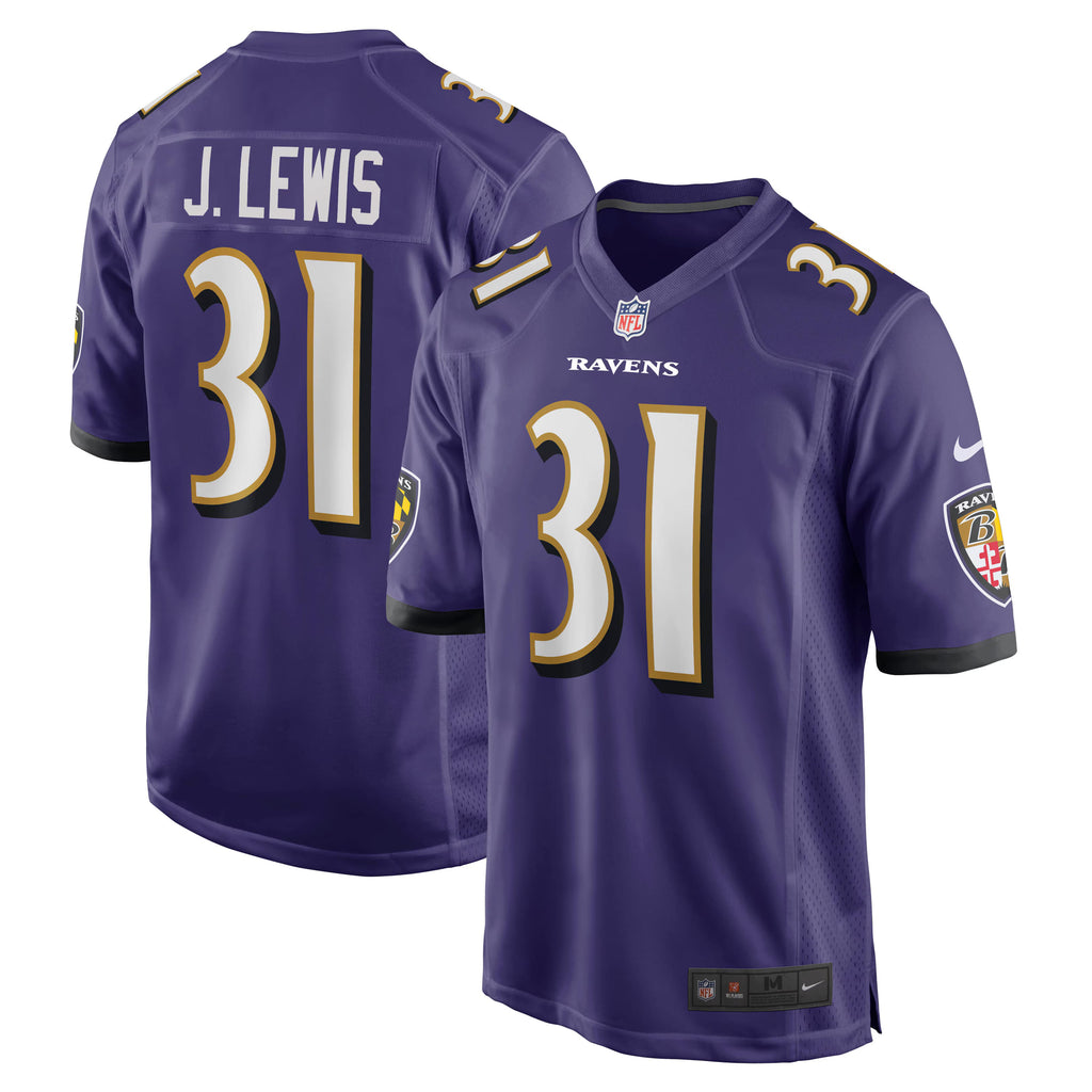 Baltimore Ravens Jamal Lewis Purple Game Retired Player Jersey
