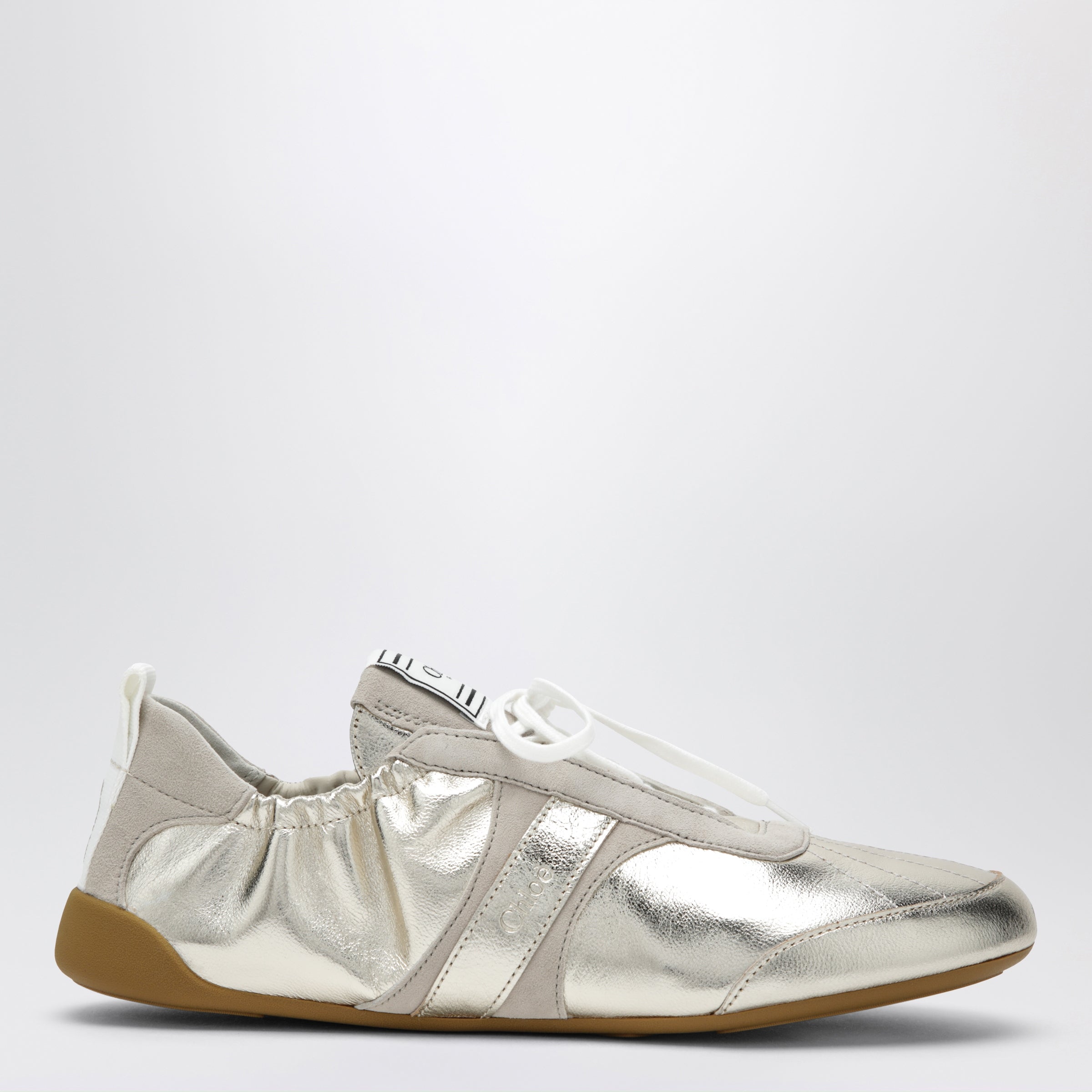 Chloe Chloe Kick Sneakers In Palladium Metallic Finish Women