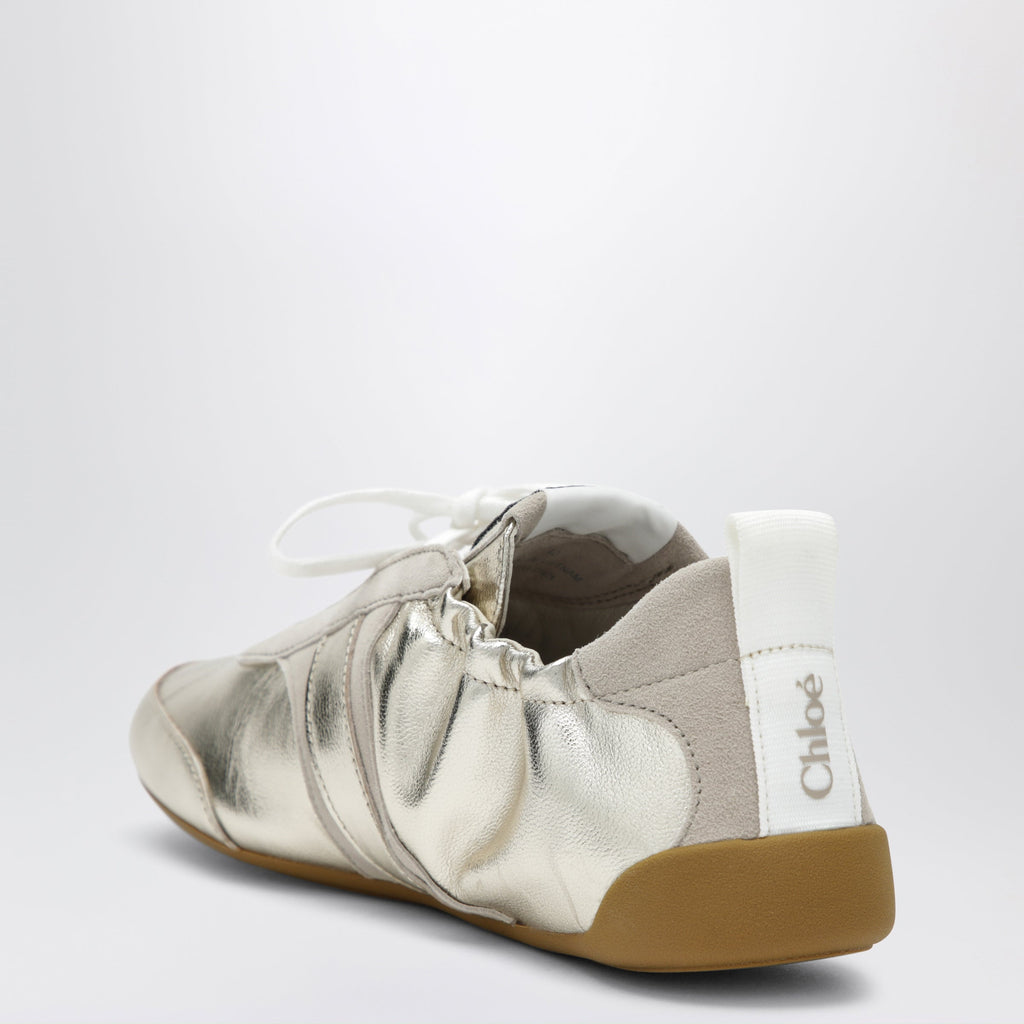 Chloe Chloe Kick Sneakers In Palladium Metallic Finish Women