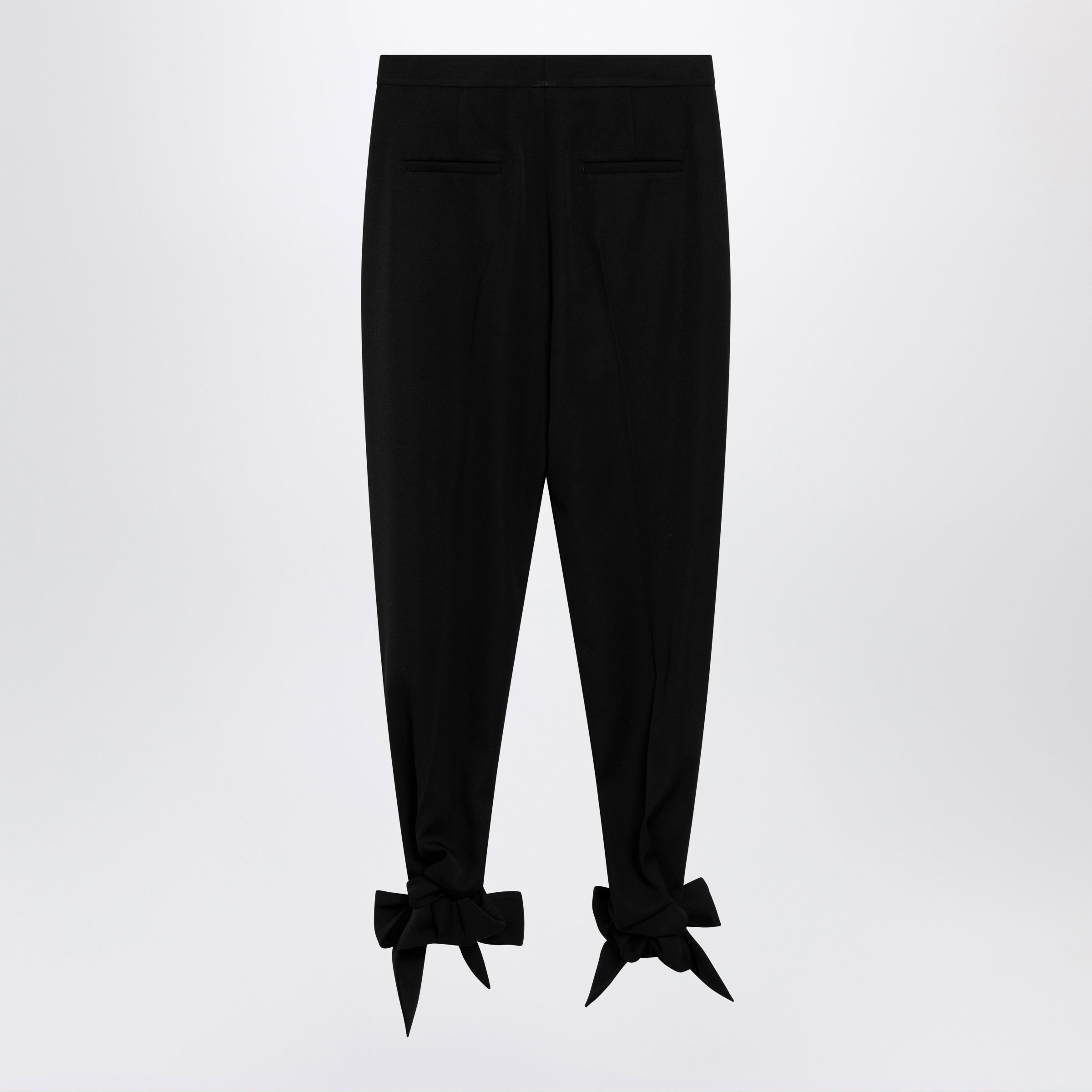 Chloe Black Pleated Fluid Crãªpe De Chine Trousers Women