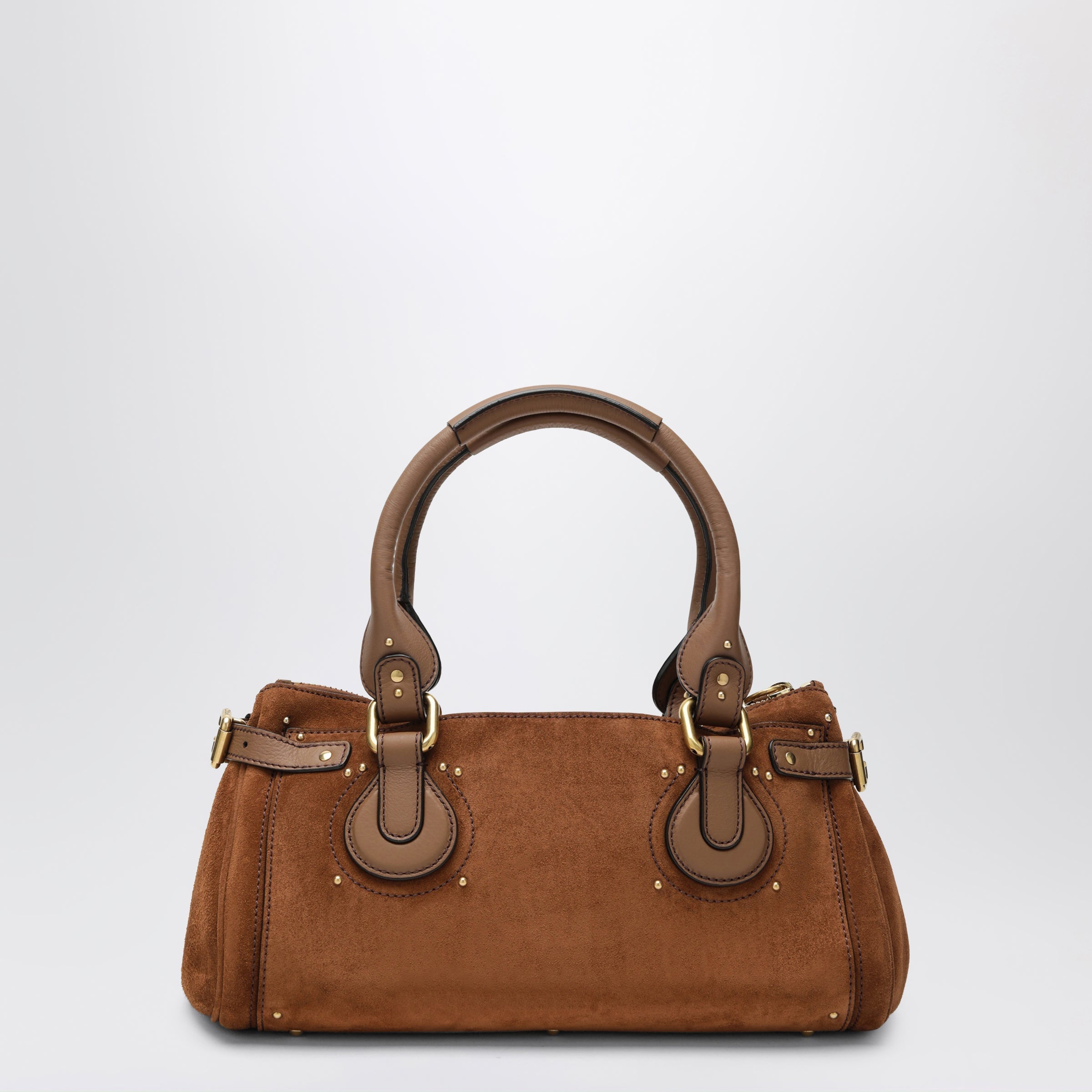 Chloe Paddington Suede Calf Leather Bag In Vintage Brown Women