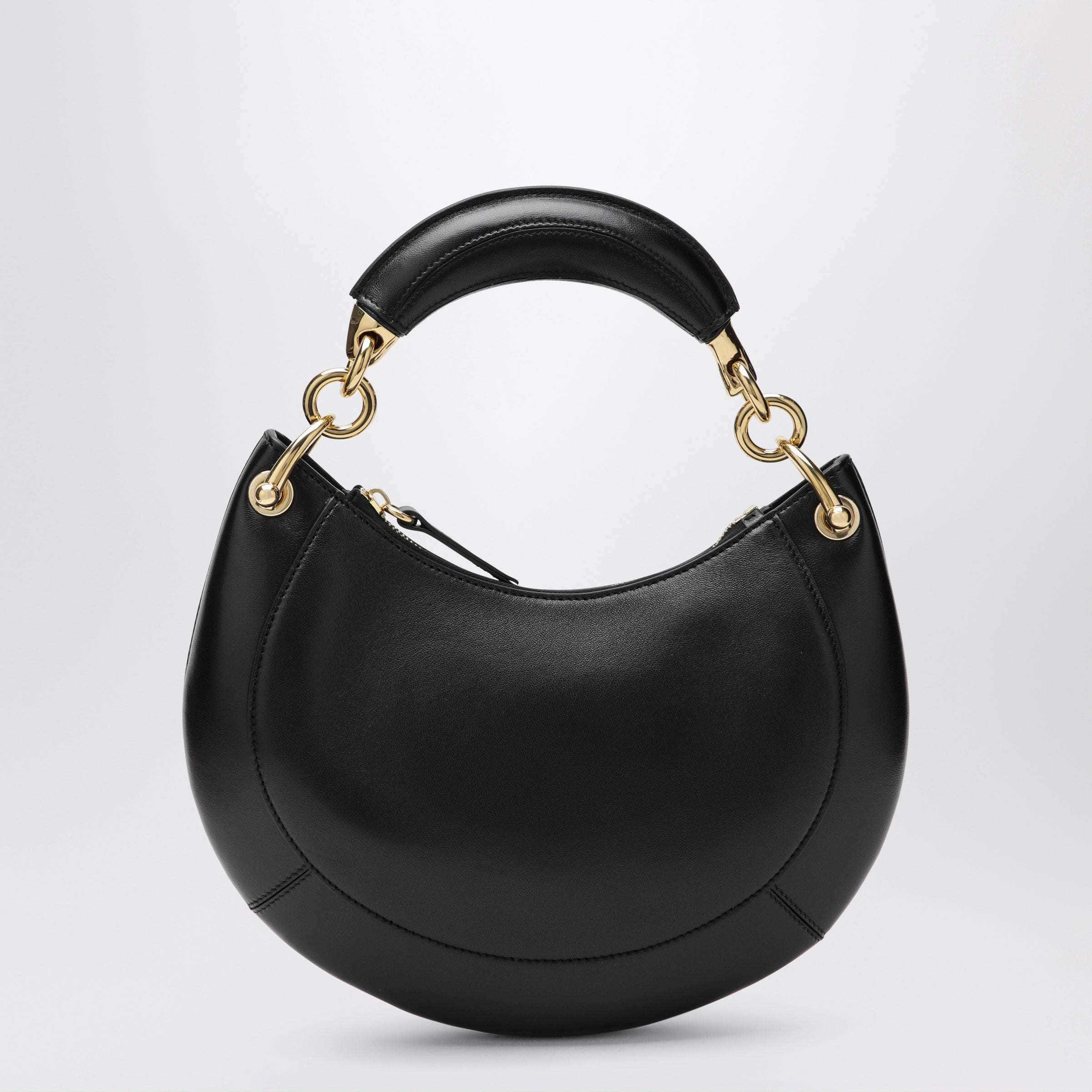 Chloe Black Leather Marcie Shoulder Bag Women