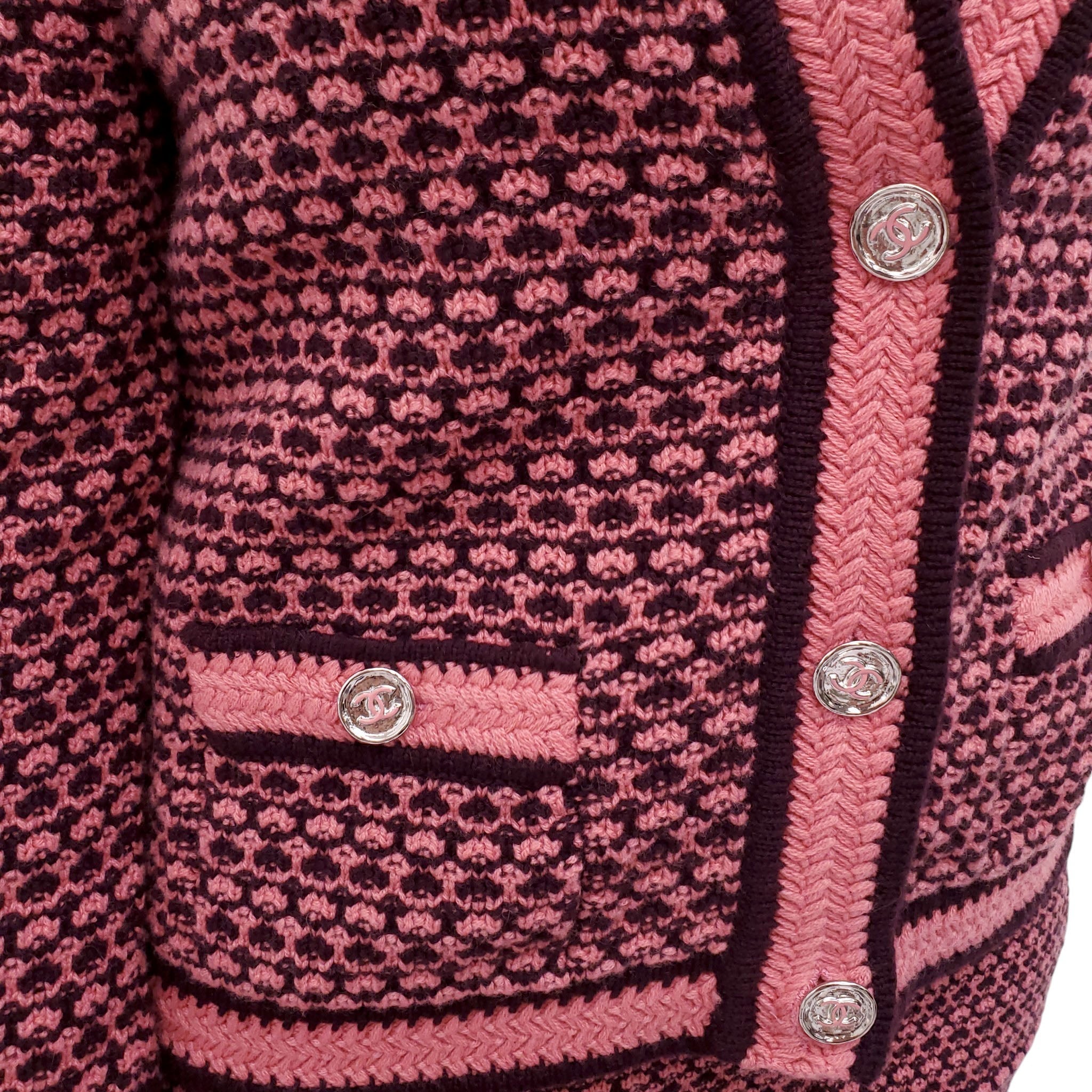 CHANEL 2023 CARDIGAN WITH CC LOGO BUTTONS - SIZE 36