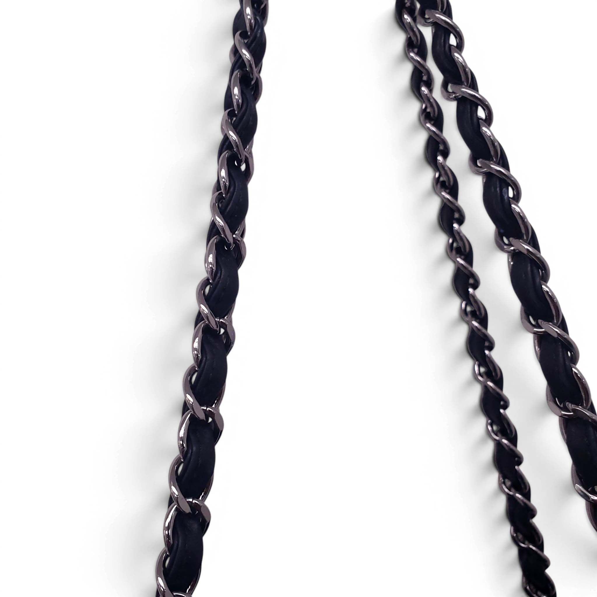 CHANEL BLACK HAMPTONS SHOPPING TOTE BAG
