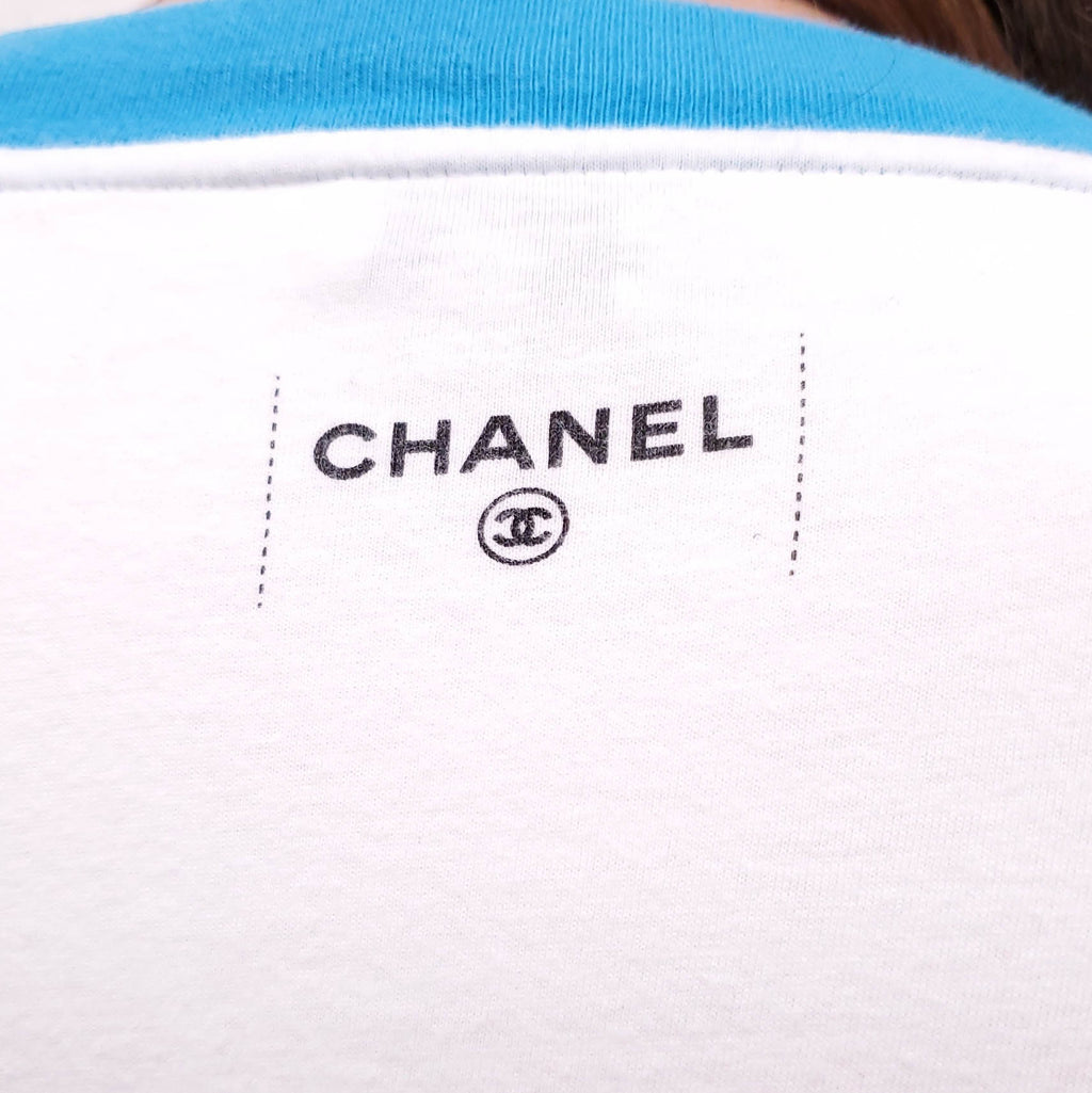 CHANEL COCO CUBA GRAPHIC LOGO TOP - SIZE M