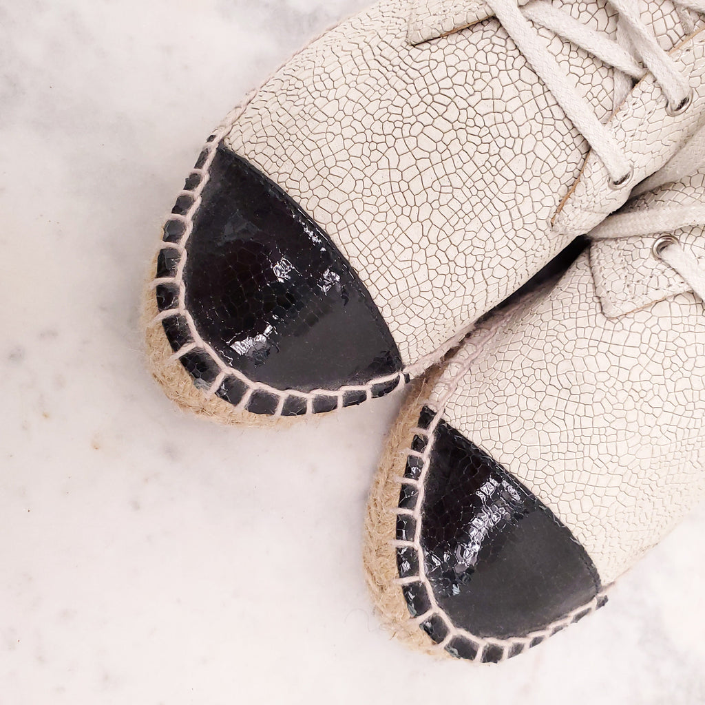 CHANEL ESPADRILLE BOOTIES - SIZE 37