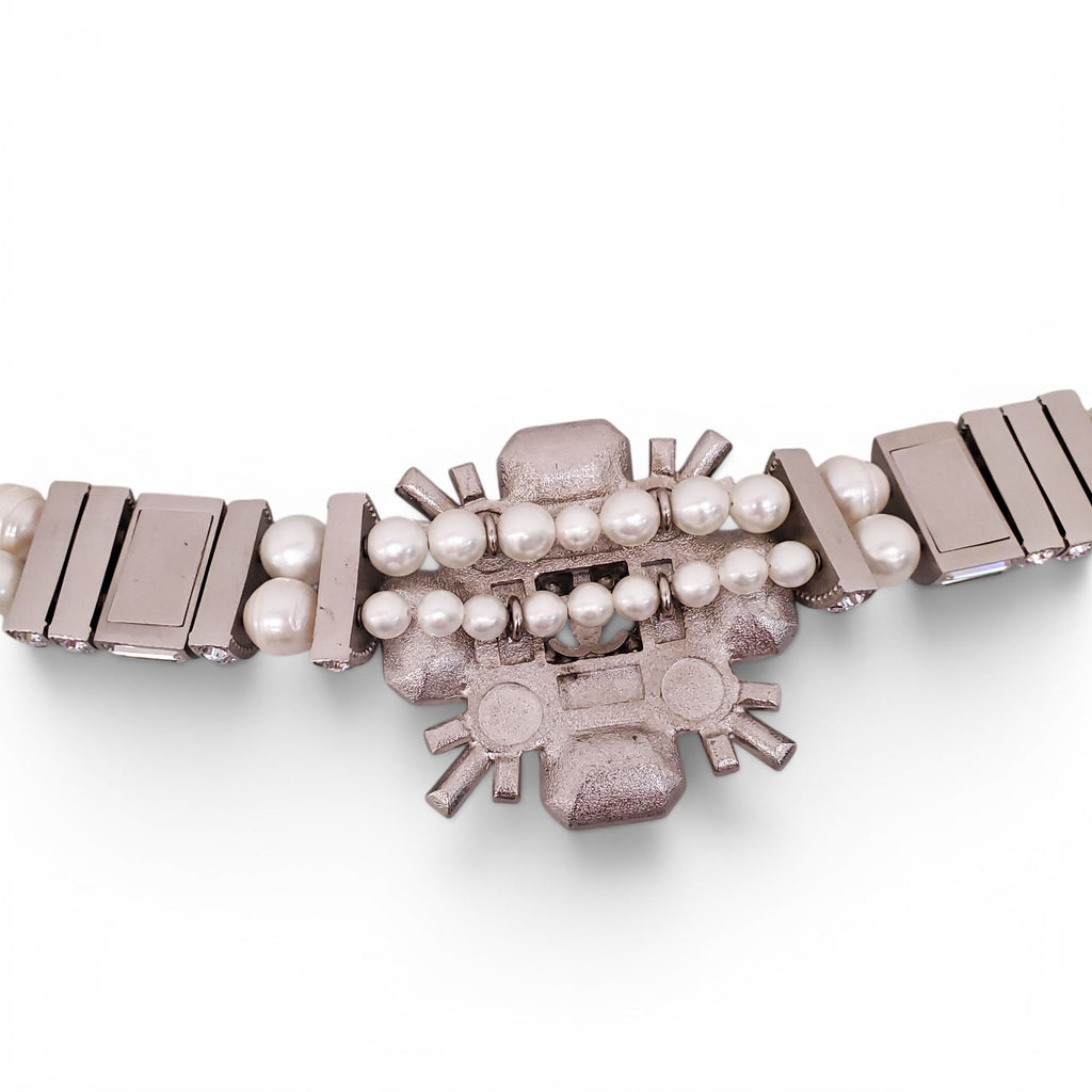 CHANEL FAUX PEARL CRYSTAL BELT