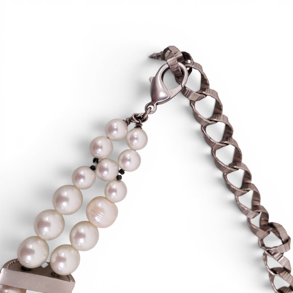 CHANEL FAUX PEARL CRYSTAL BELT