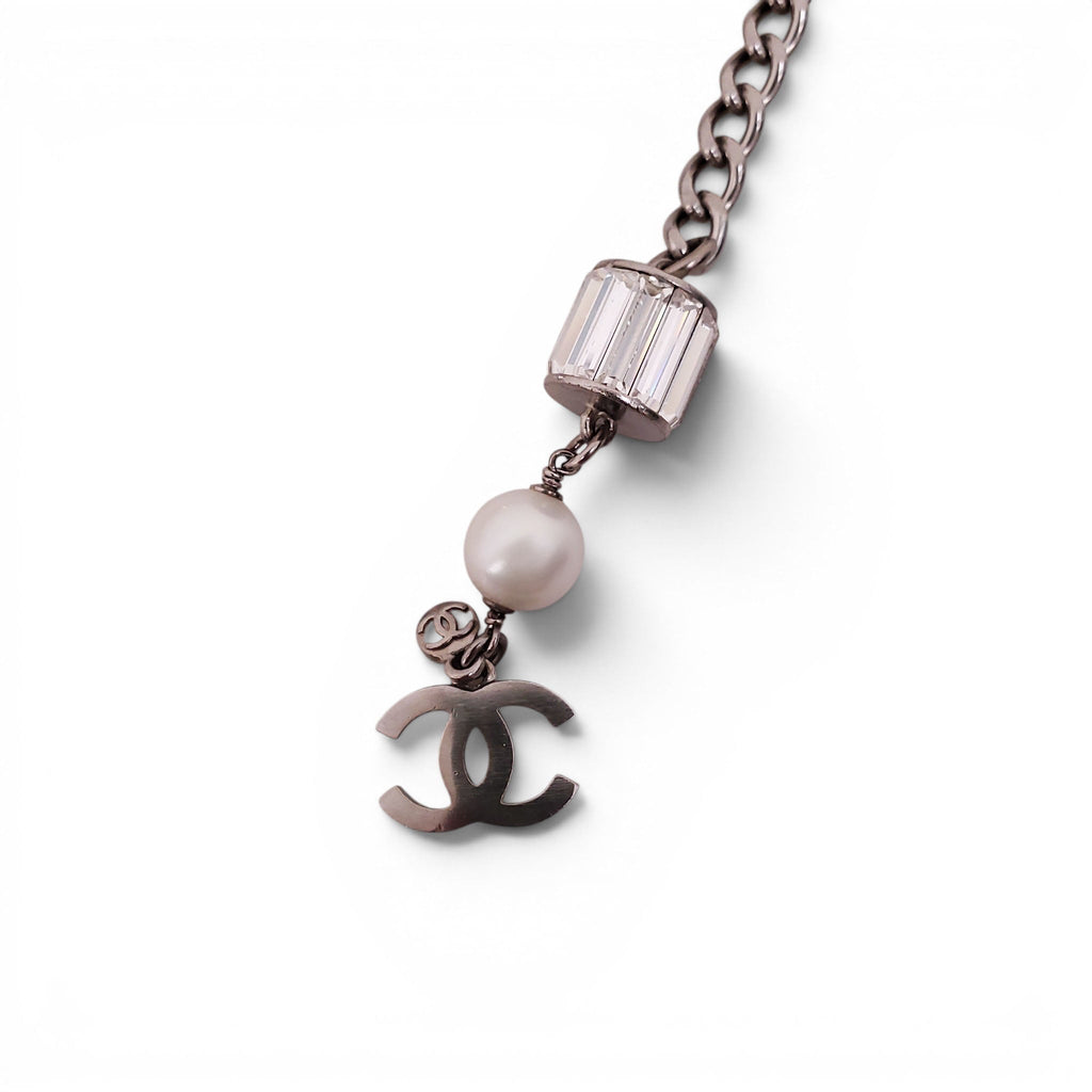 CHANEL FAUX PEARL CRYSTAL BELT