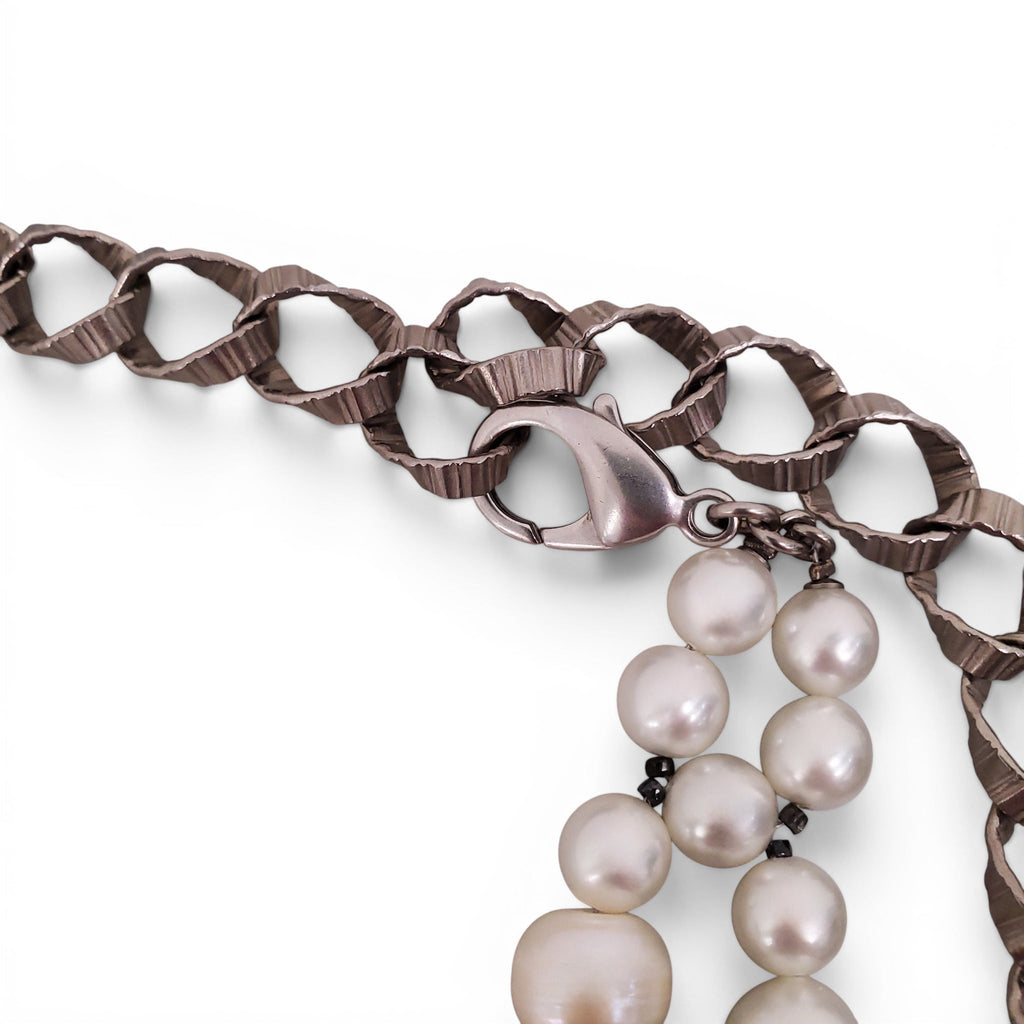 CHANEL FAUX PEARL CRYSTAL BELT