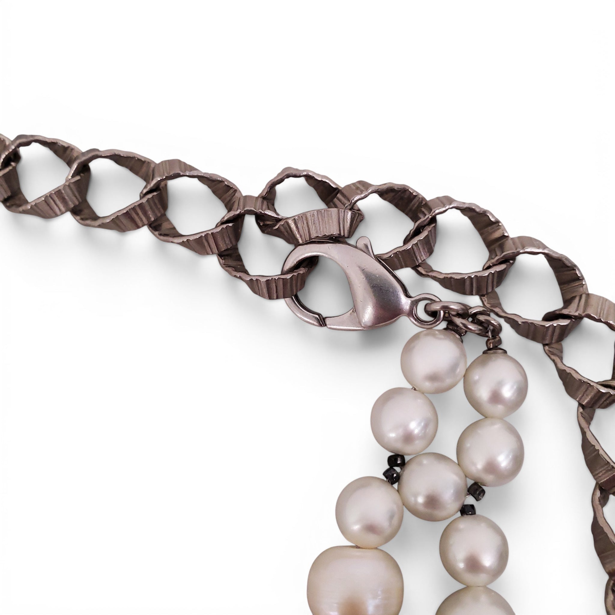CHANEL FAUX PEARL CRYSTAL BELT