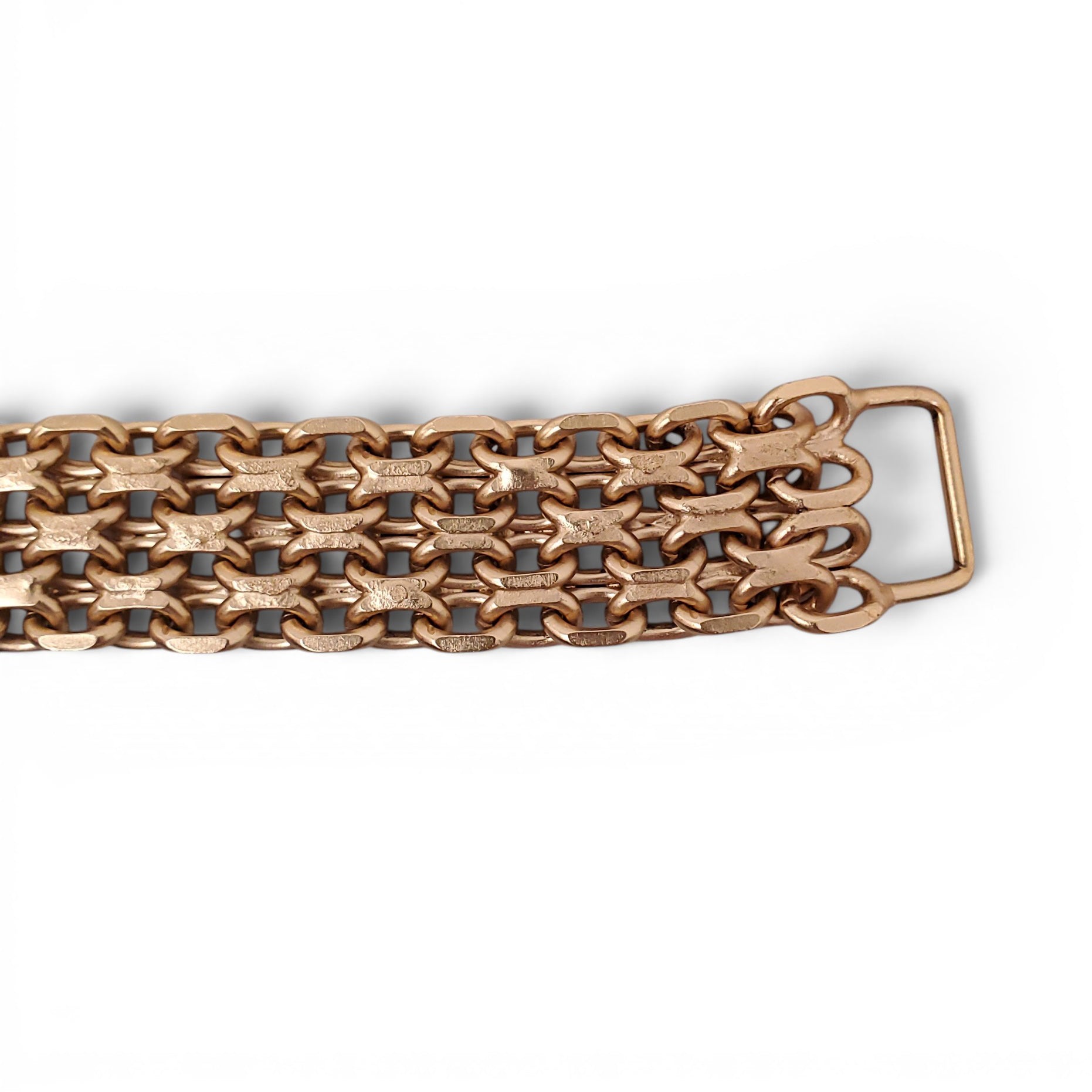 CHANEL GOLD CHAIN BELT WITH MOTHER OF PEARL LOGO FLORAL EMBLEM - SIZE 80