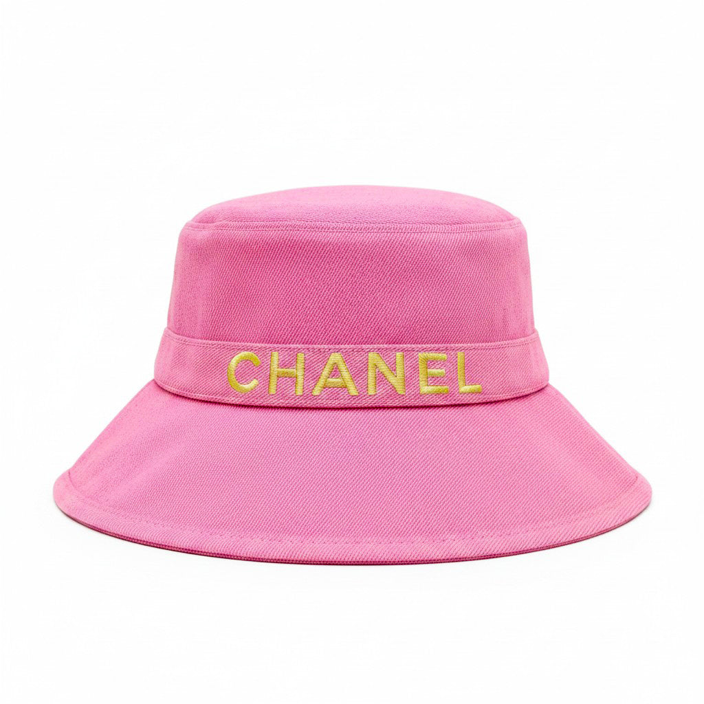 CHANEL PINK BUCKET HAT - SIZE M