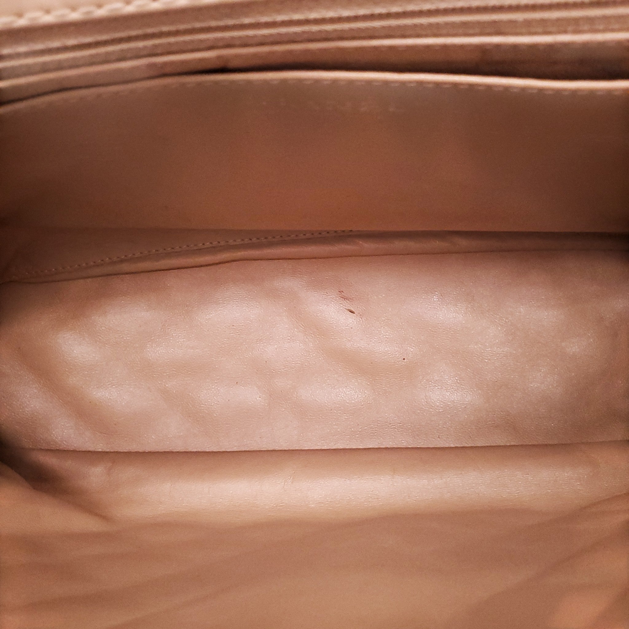 CHANEL VINTAGE MAXI NUDE SOFT LEATHER FLAP BAG
