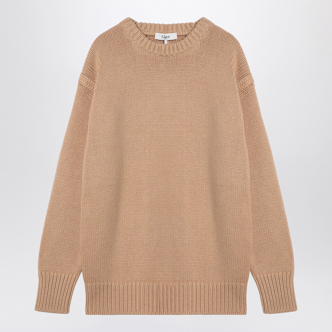 Chloe Nude Cashmere And Cotton Oversize Jumper Women