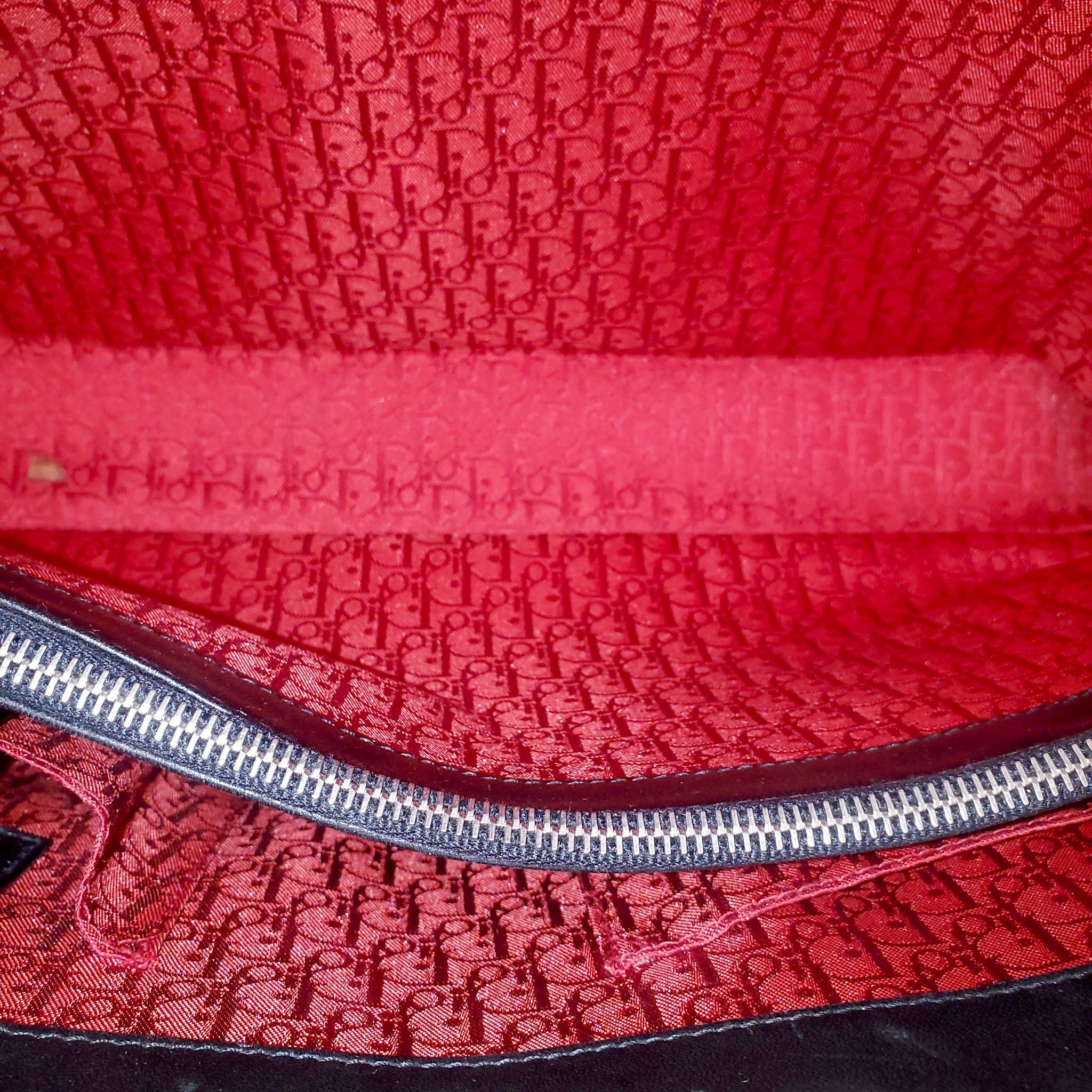 CHRISTIAN DIOR BLACK CANNAGE LADY DIOR TOTE BAG