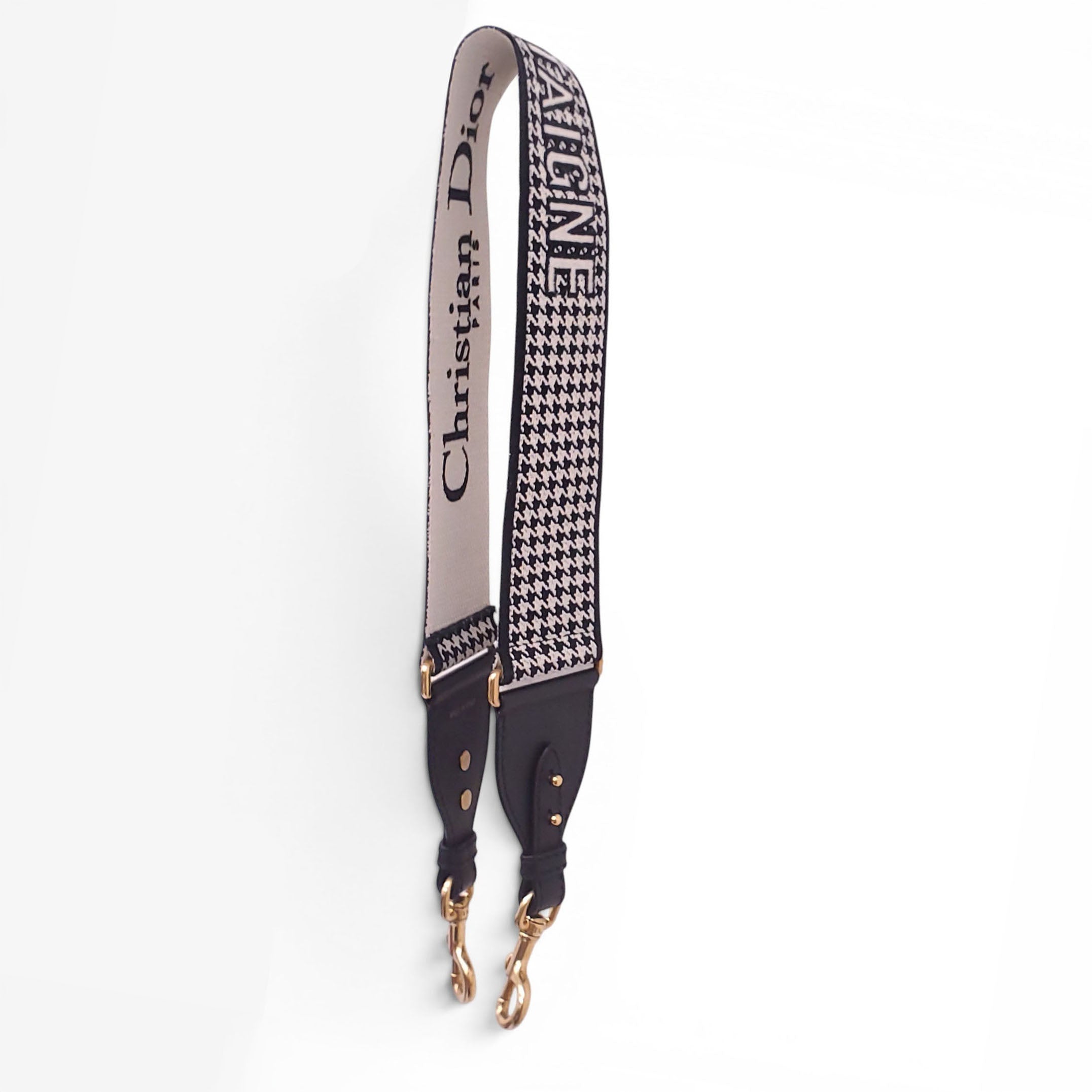 CHRISTIAN DIOR HOUNDSTOOTH PURSE STRAP