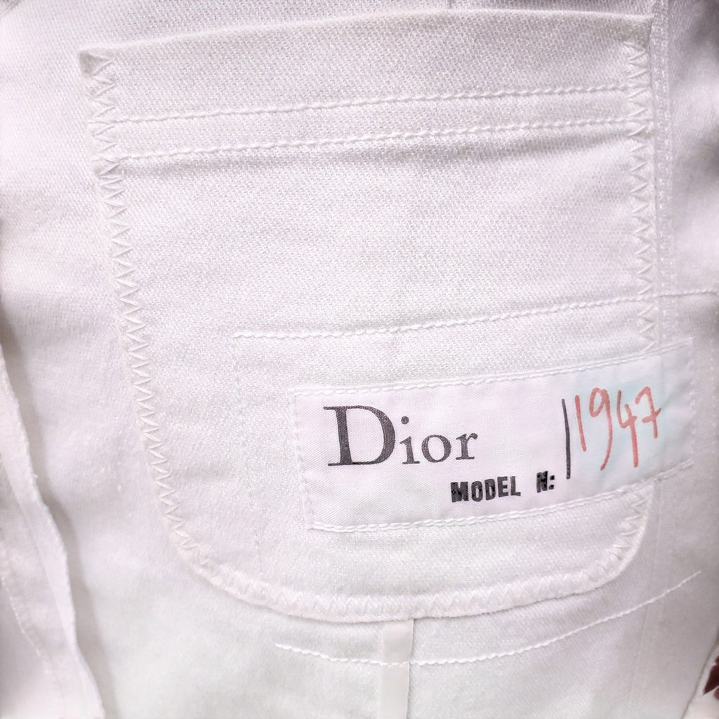 CHRISTIAN DIOR WHITE DENIM SKIRT - SIZE S