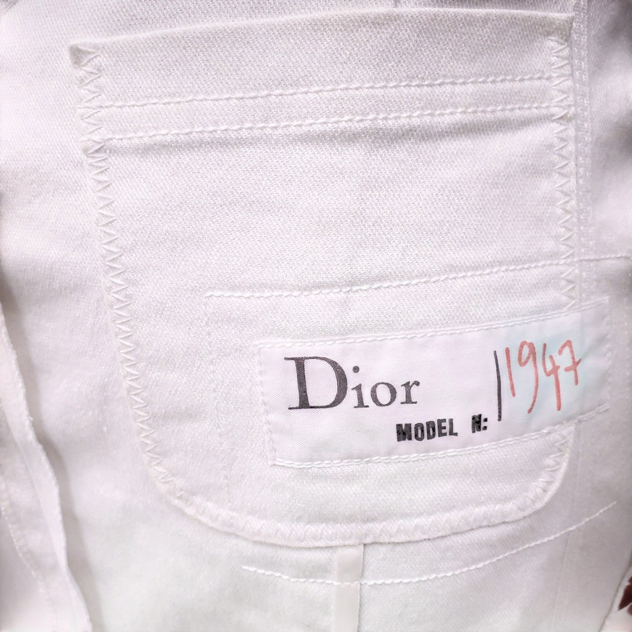 CHRISTIAN DIOR WHITE DENIM SKIRT - SIZE S