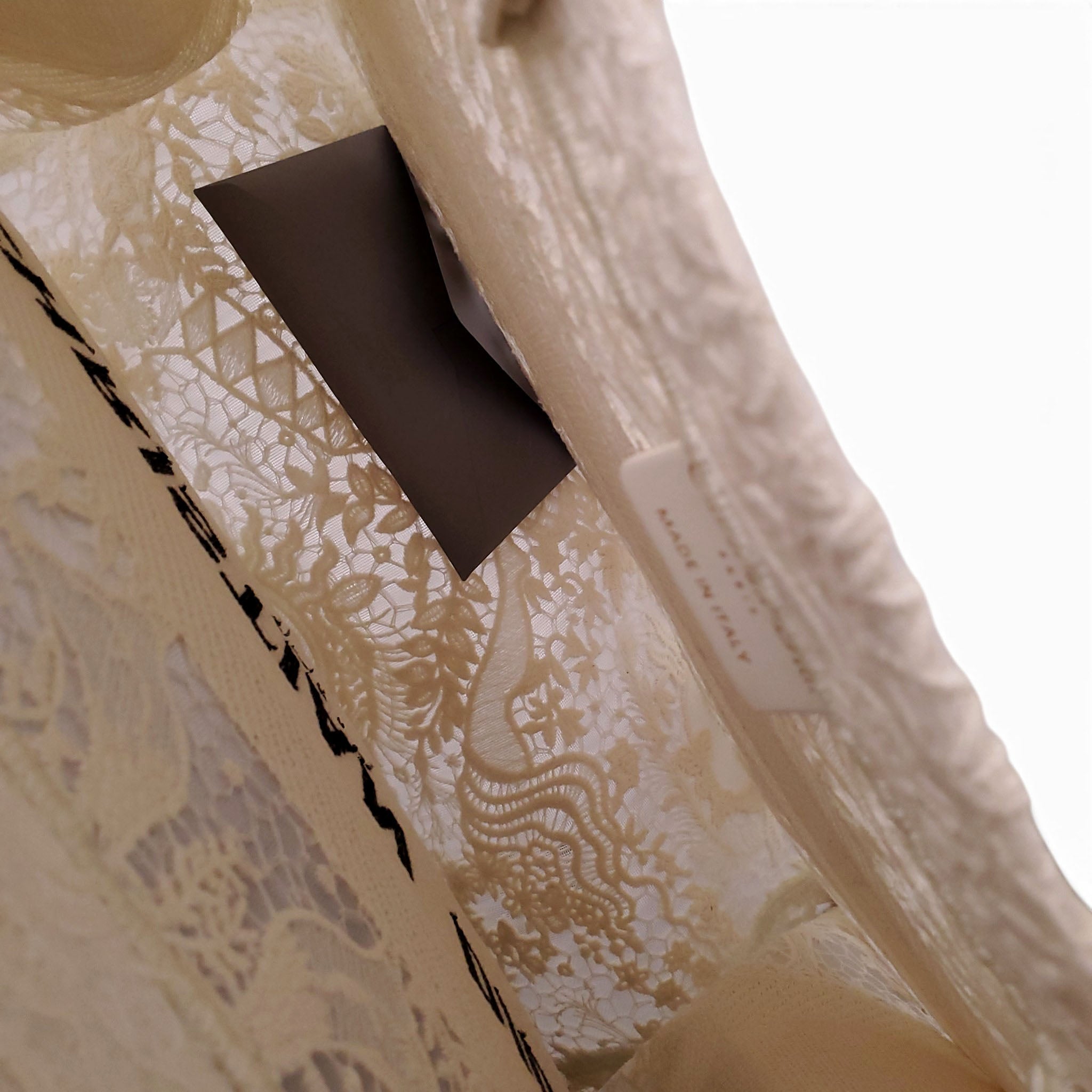 CHRISTIAN DIOR WHITE LACE BOOK TOTE BAG