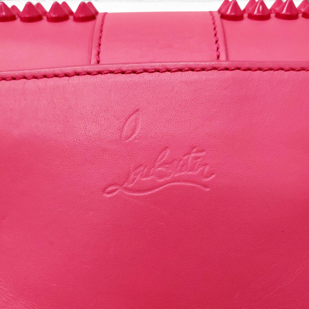 CHRISTIAN LOUBOUTIN HOT PINK STUDDED MINI CROSSBODY BAG