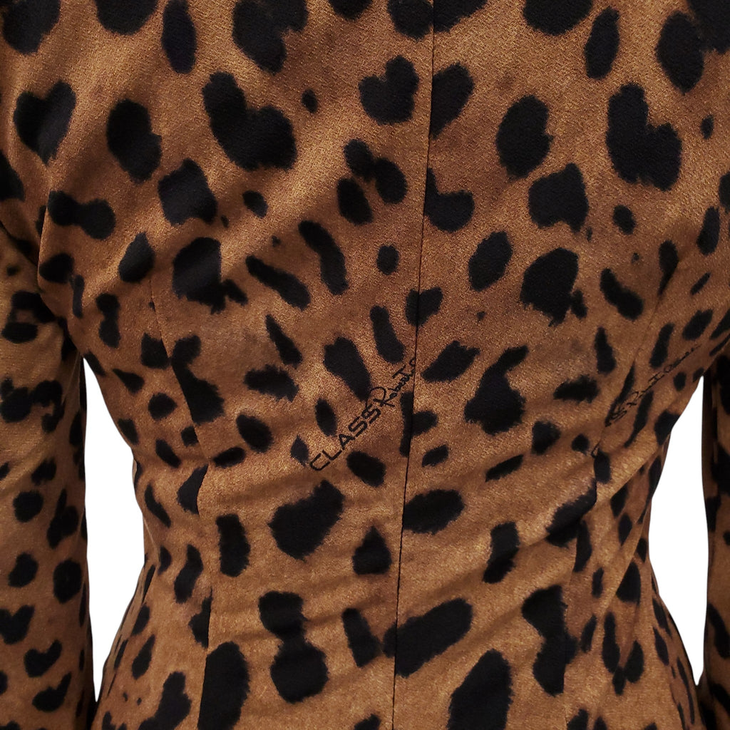 CLASS ROBERTO CAVALLI STRETCH CHEETAH DRESS - SIZE M