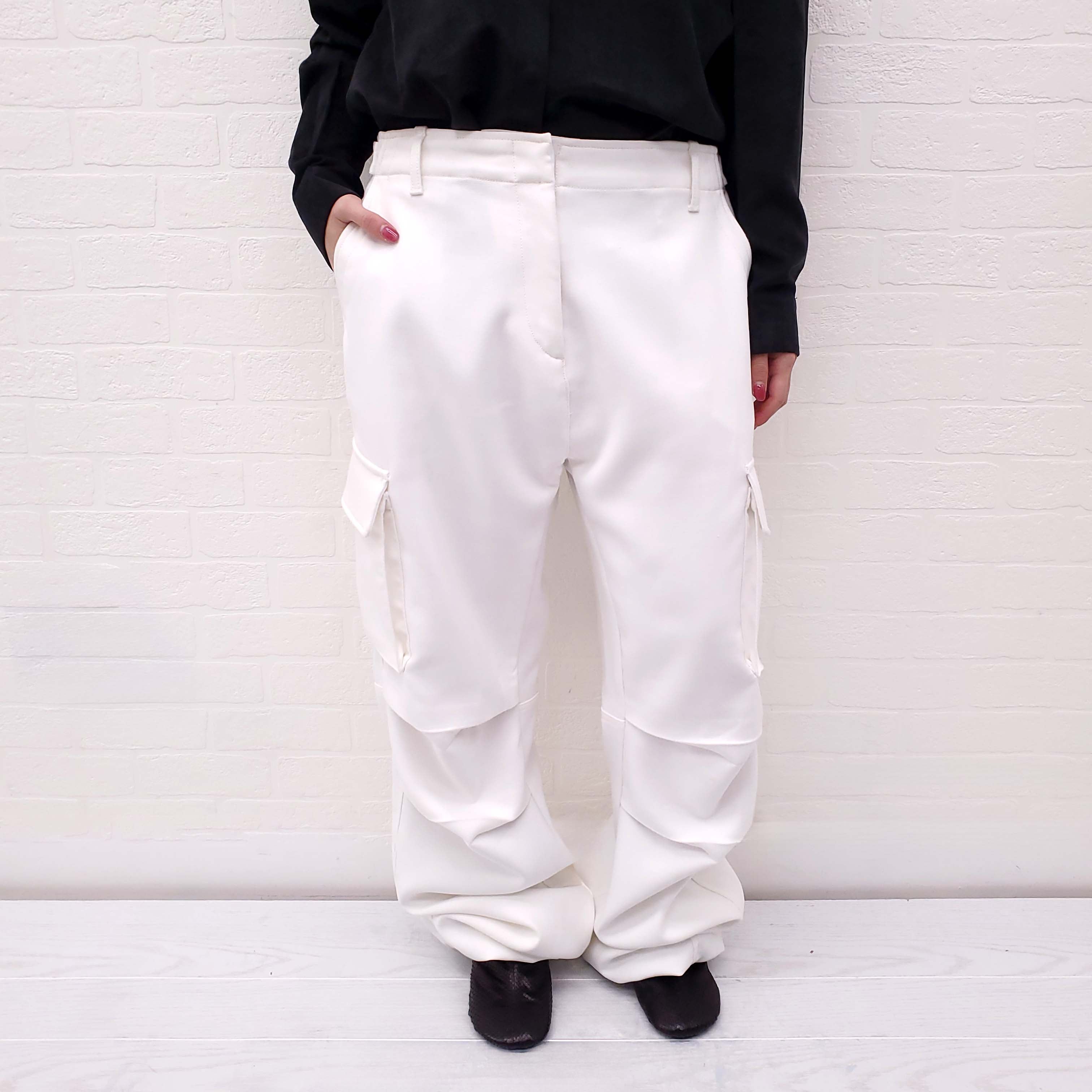 COPERNI WHITE CARGO PANTS - SIZE 8