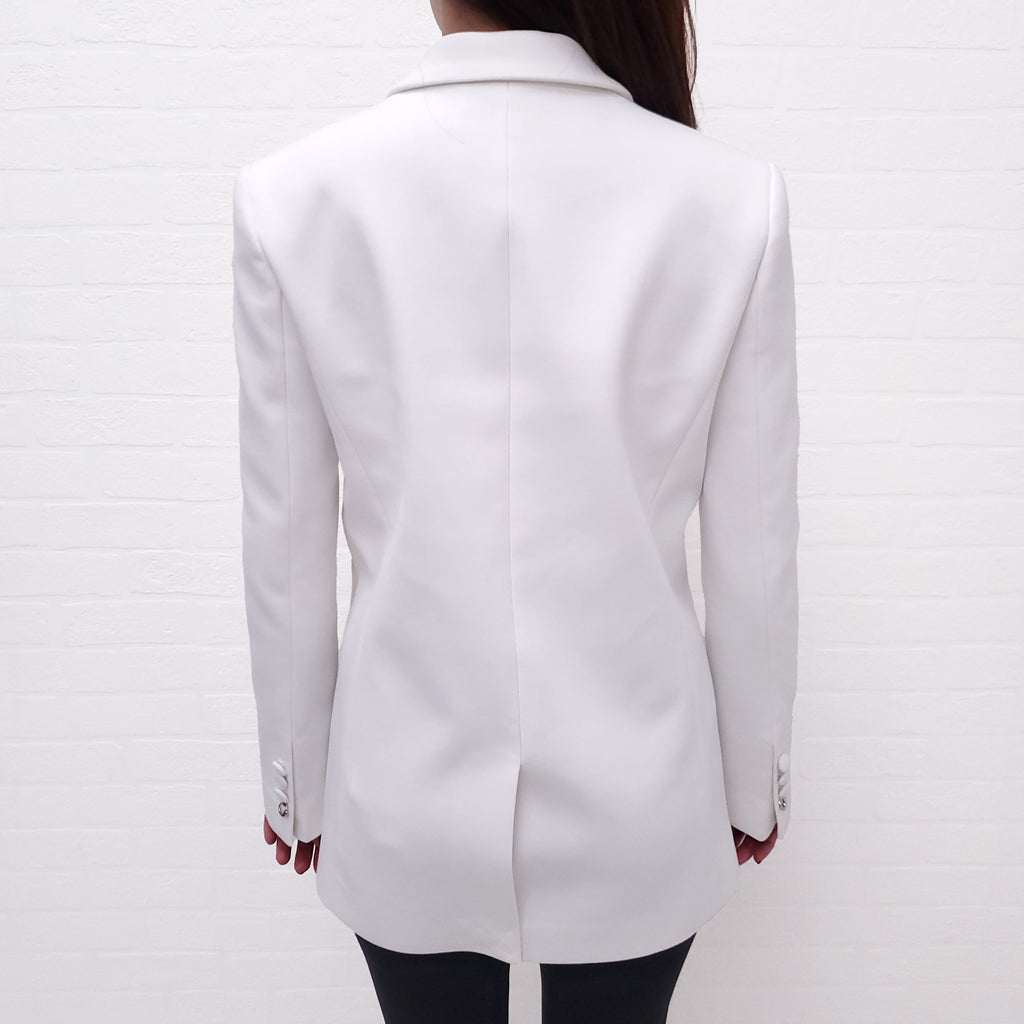 COPERNI WHITE TWISTED CUT OUT TAILORED JACKET - SIZE 34