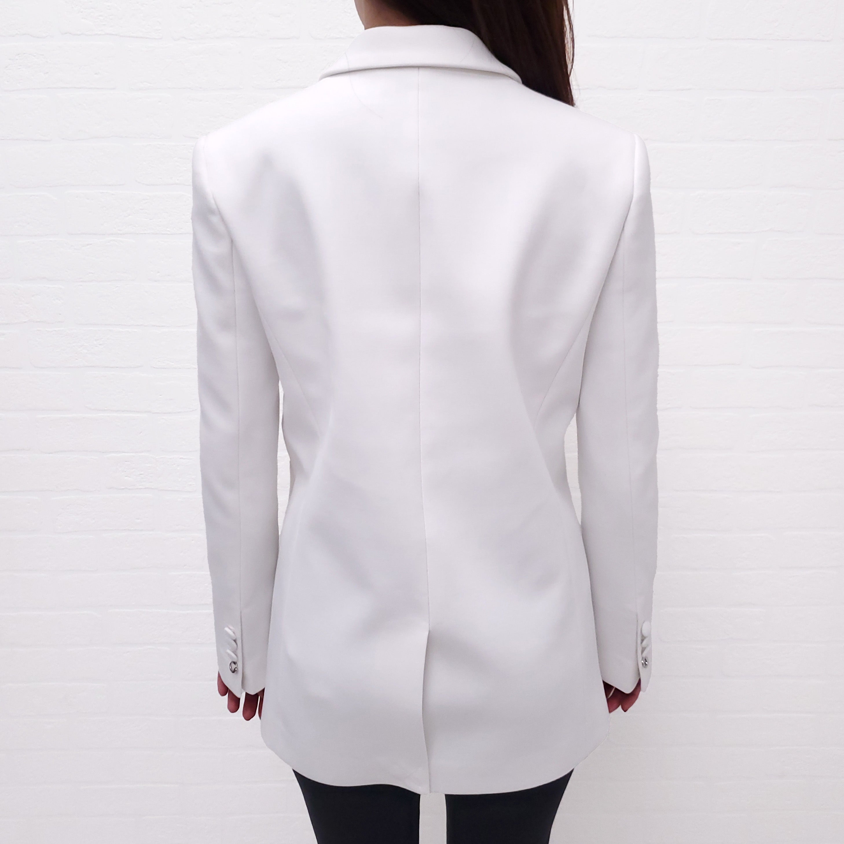 COPERNI WHITE TWISTED CUT OUT TAILORED JACKET - SIZE 34