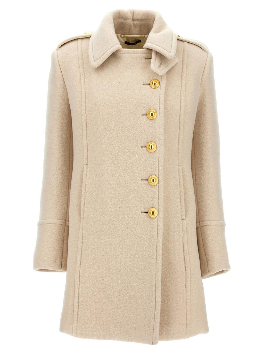 Tom Ford Women Single-Breasted Wool Coat