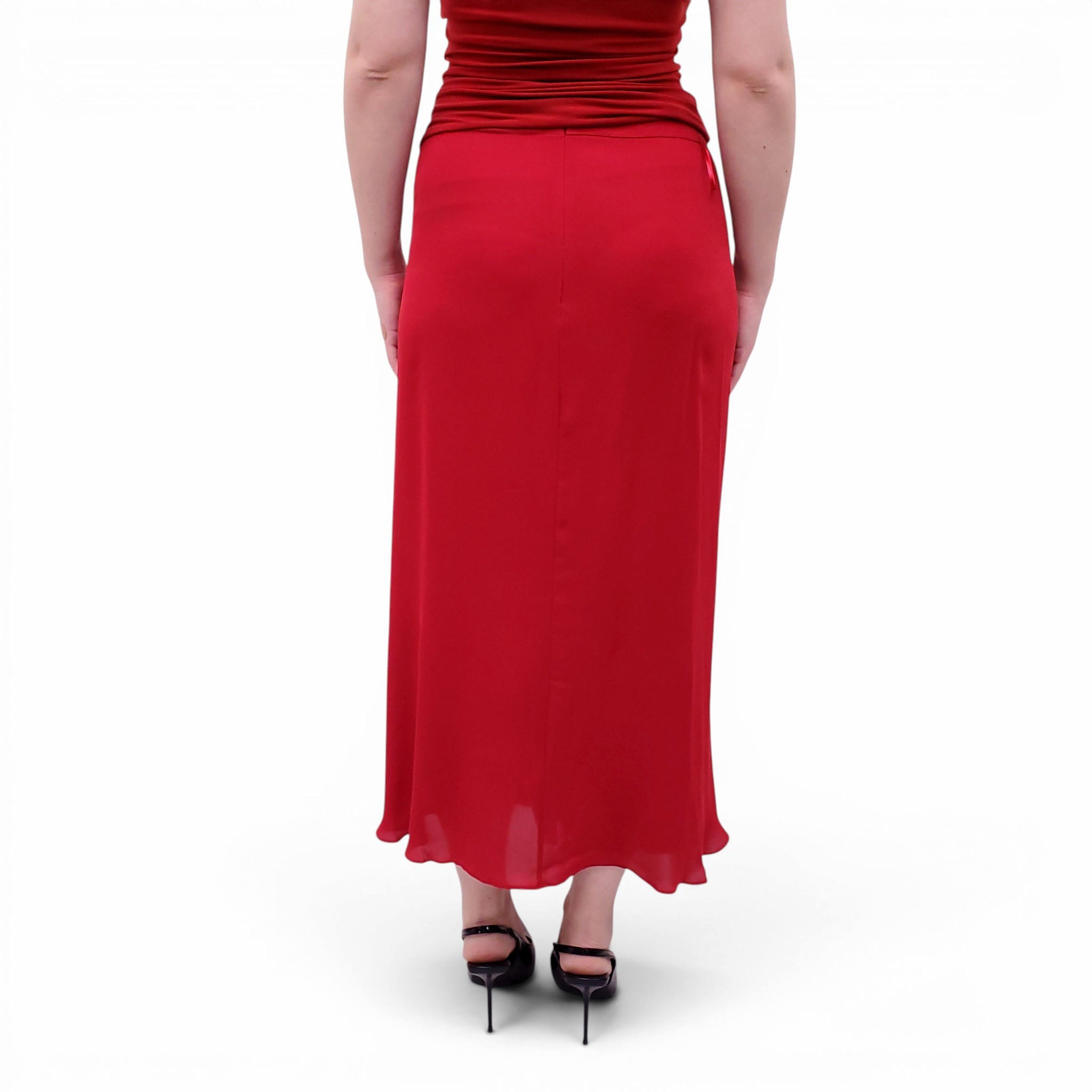 CULT GAIA RED MAXI SKIRT - SIZE 8