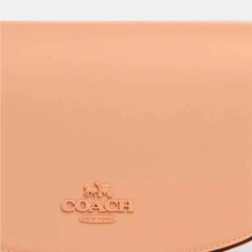NWT Coach Leather Medium Andrea Shoulder Bag In Faded Orange