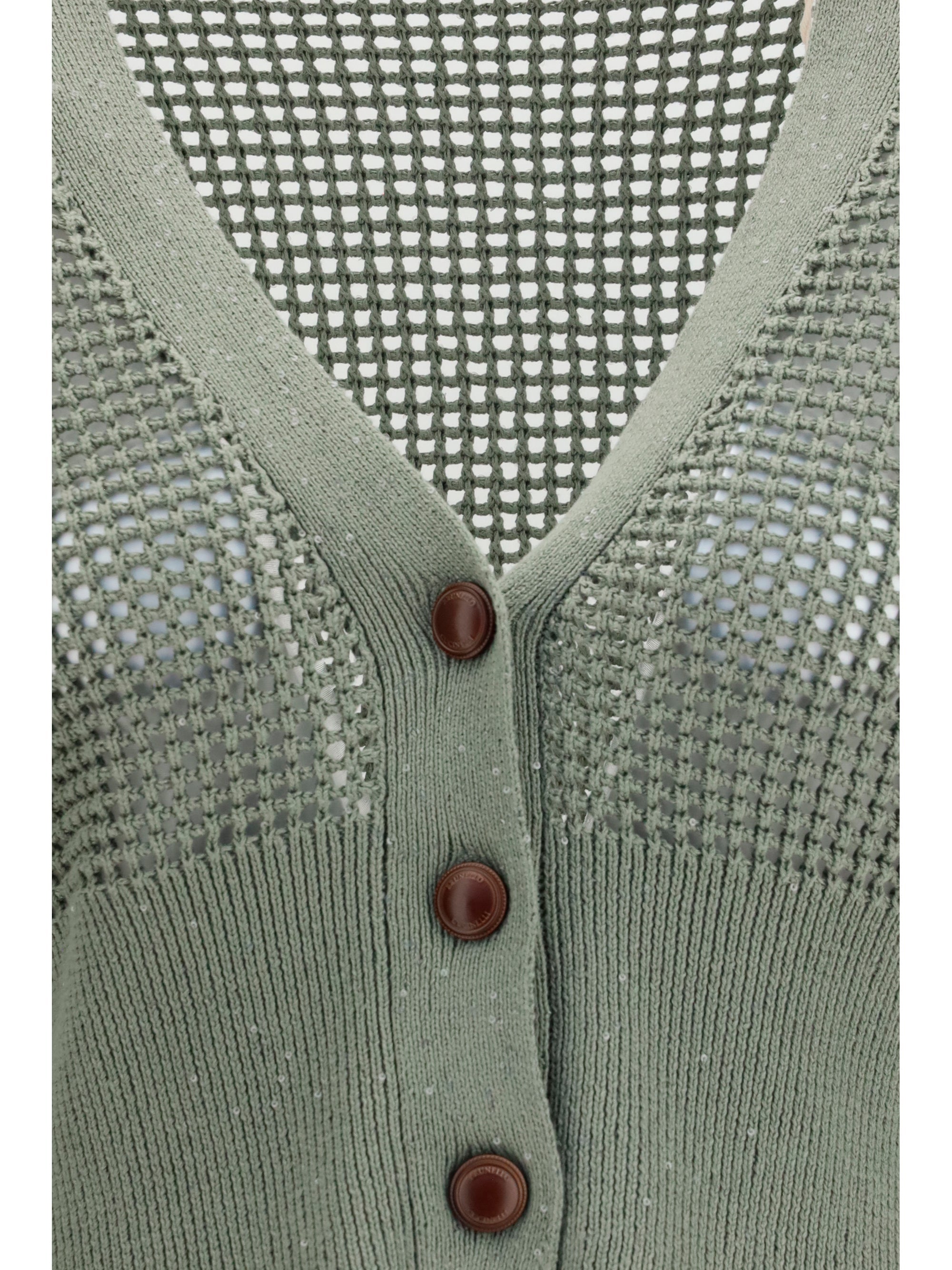 Brunello Cucinelli Women Sequined Mesh Cardigan
