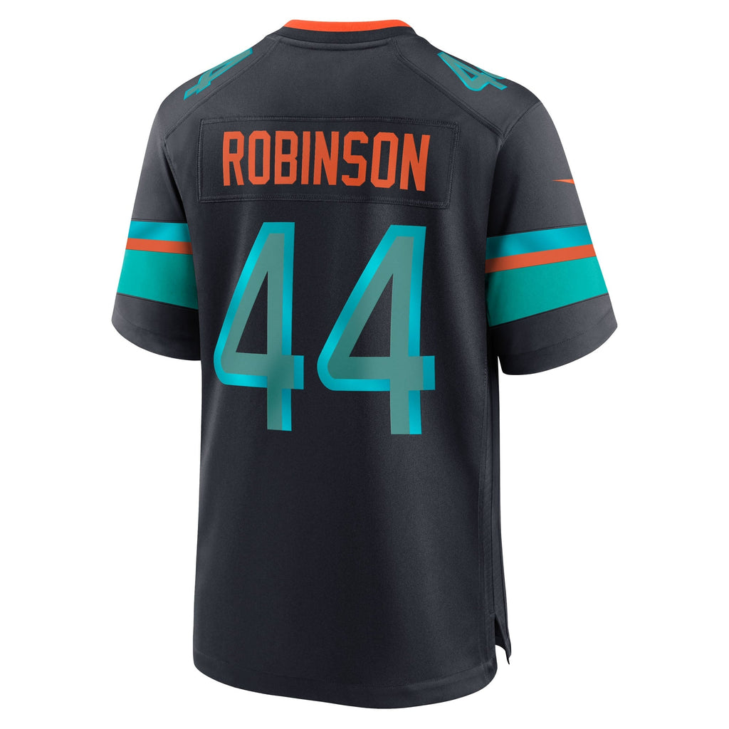 Miami Dolphins Chop Robinson Pitch Blue 2025 Rivalries Collection Game Jersey