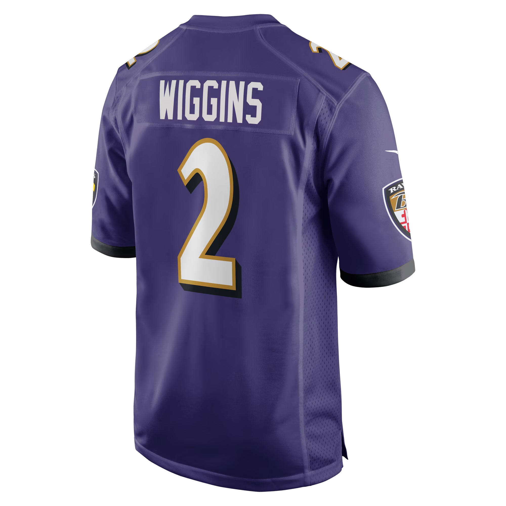 Baltimore Ravens Nate Wiggins Purple Player Game Jersey