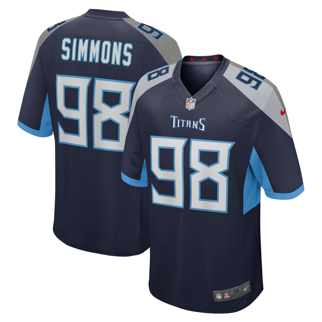 Tennessee Titans Jeffery Simmons Navy Game Jersey