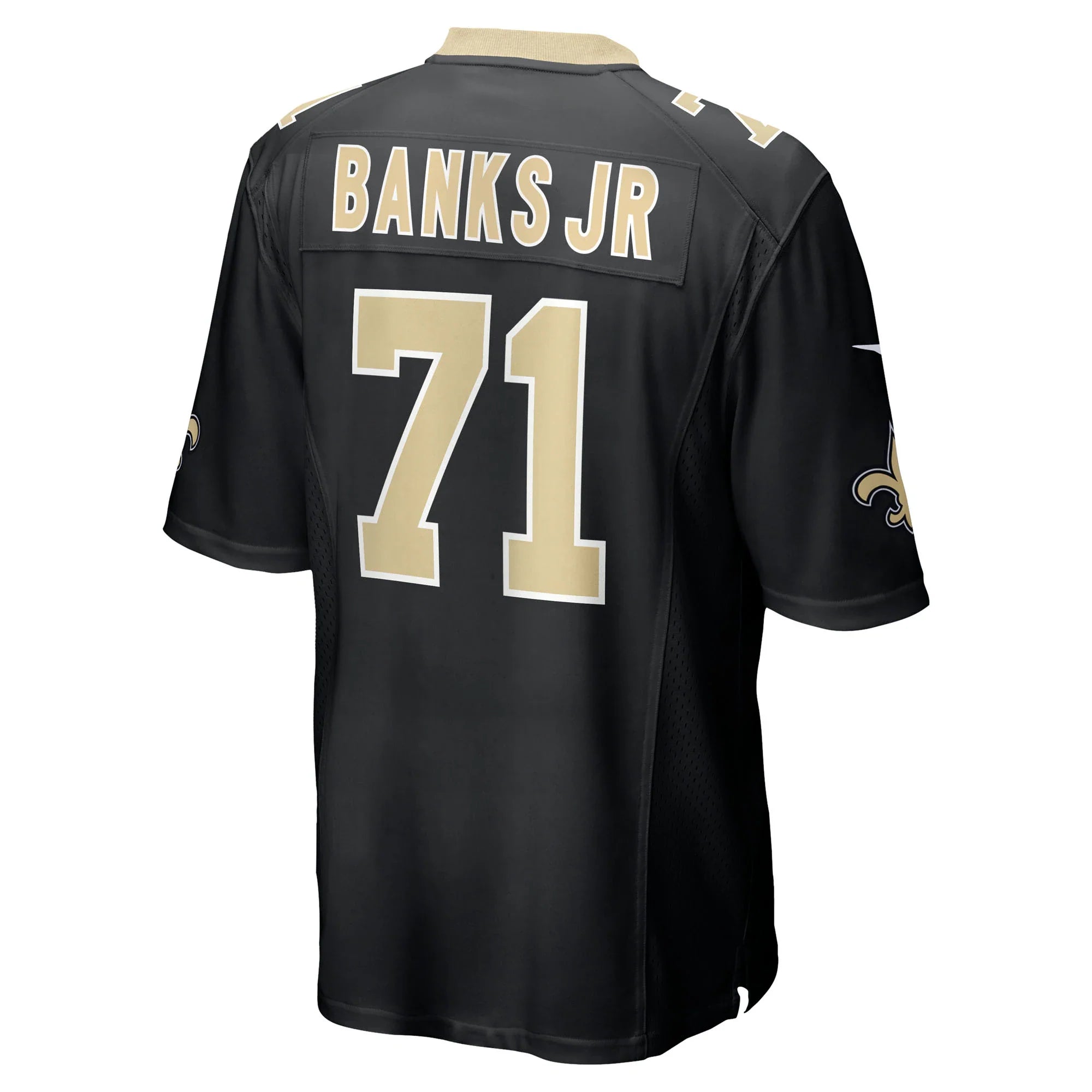 New Orleans Saints Kelvin Banks Jr. Black 2025 NFL Draft First Round Pick Game Jersey