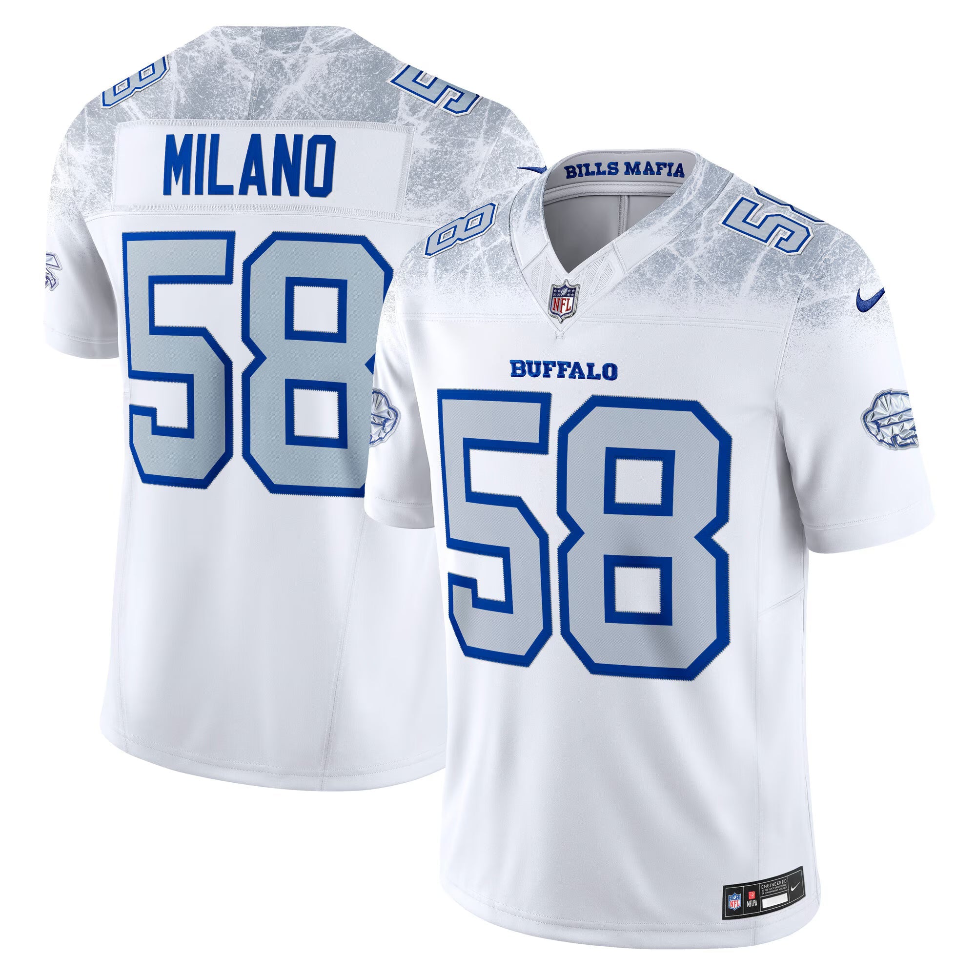 Buffalo Bills Matt Milano White 2025 Rivalries Collection Limited Jersey