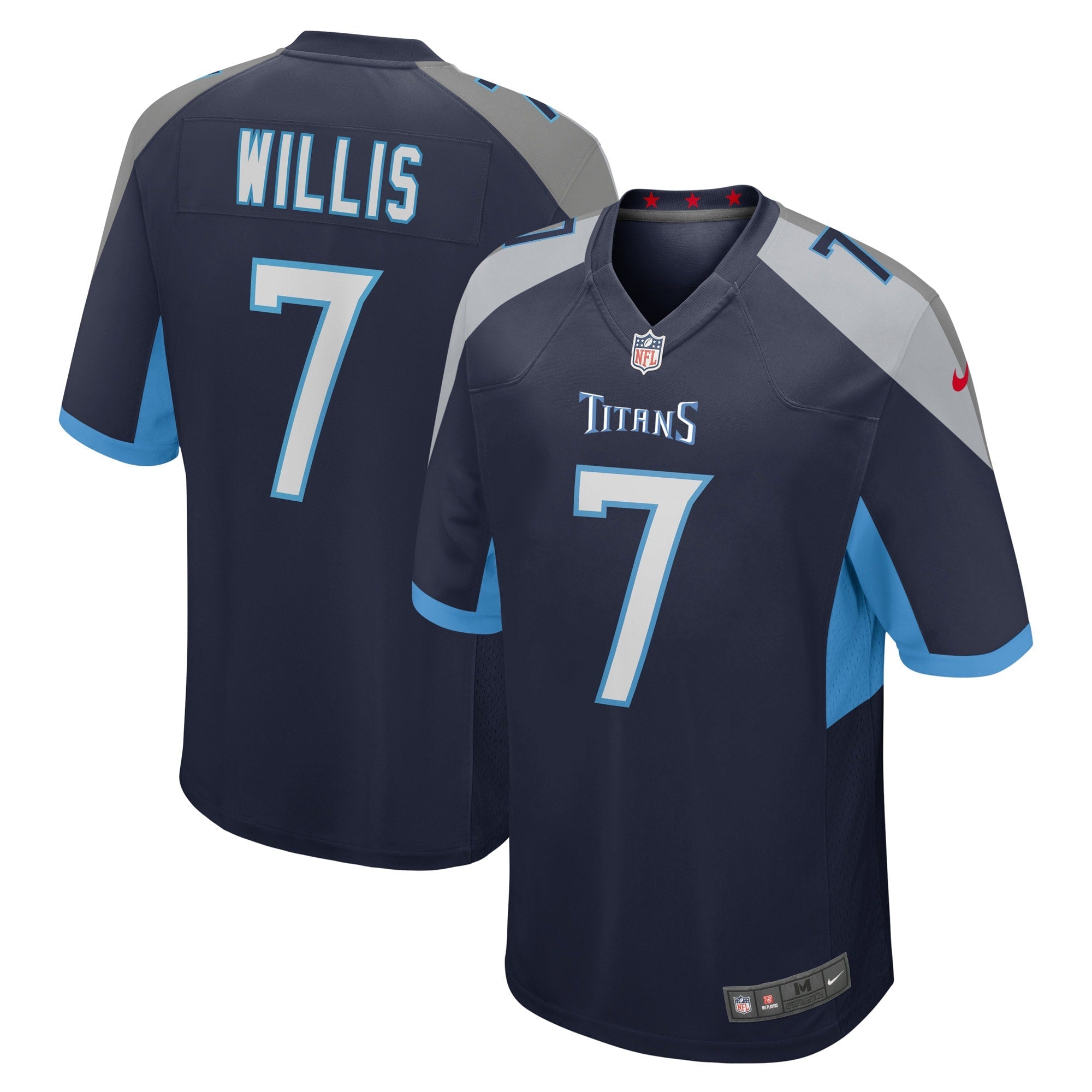 Tennessee Titans Malik Willis Navy Player Game Jersey