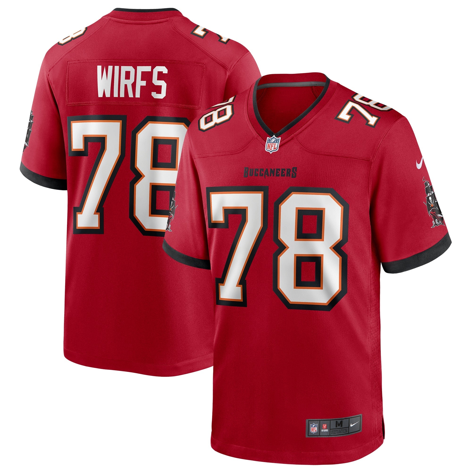 Tampa Bay Buccaneers Tristan Wirfs Red Player Game Jersey