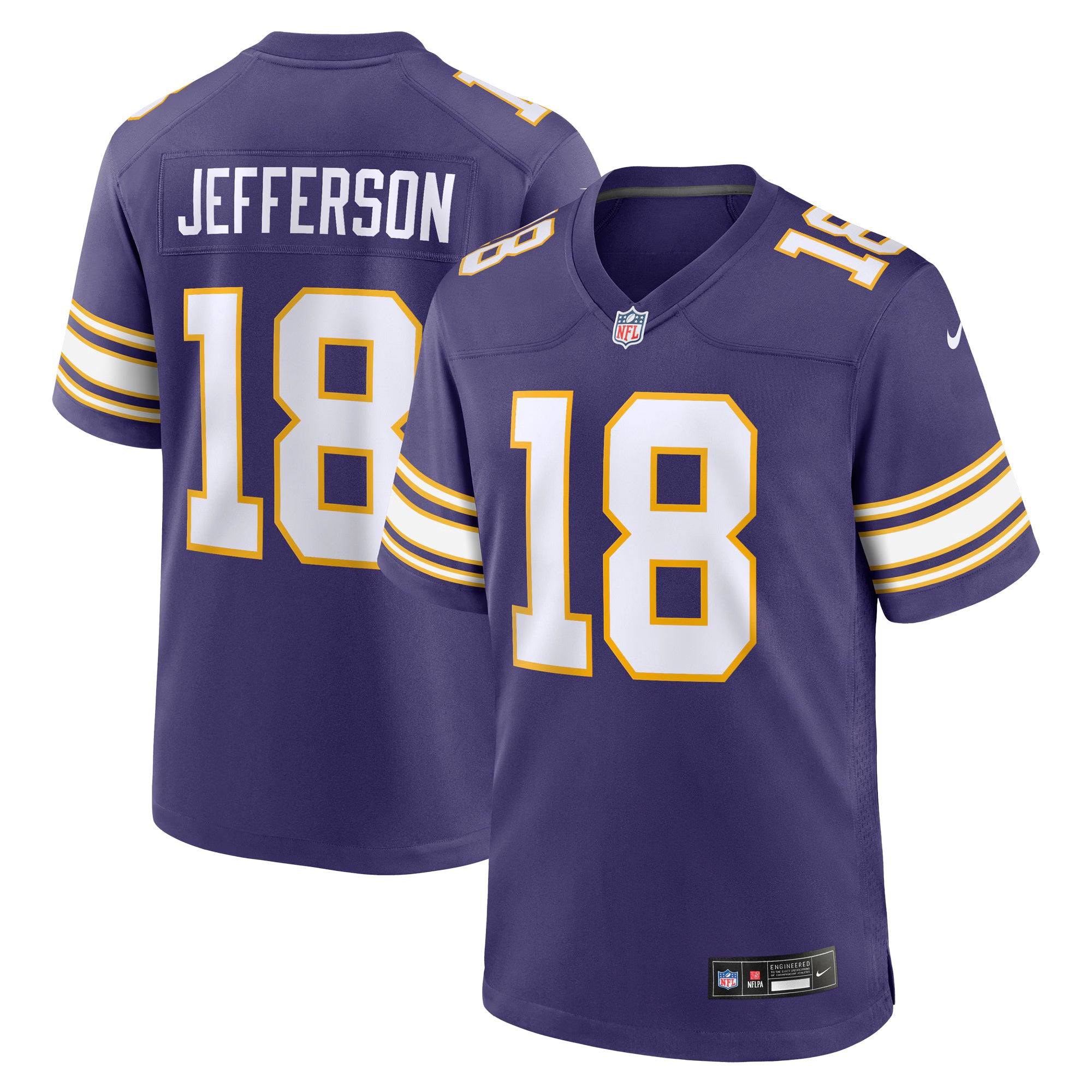 Minnesota Vikings Justin Jefferson Purple Classic Player Game Jersey