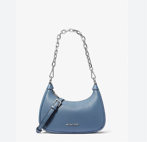NWT Michael Kors Cora MEDIUM LEATHER Shoulder/Crossbody Bag in Blue
