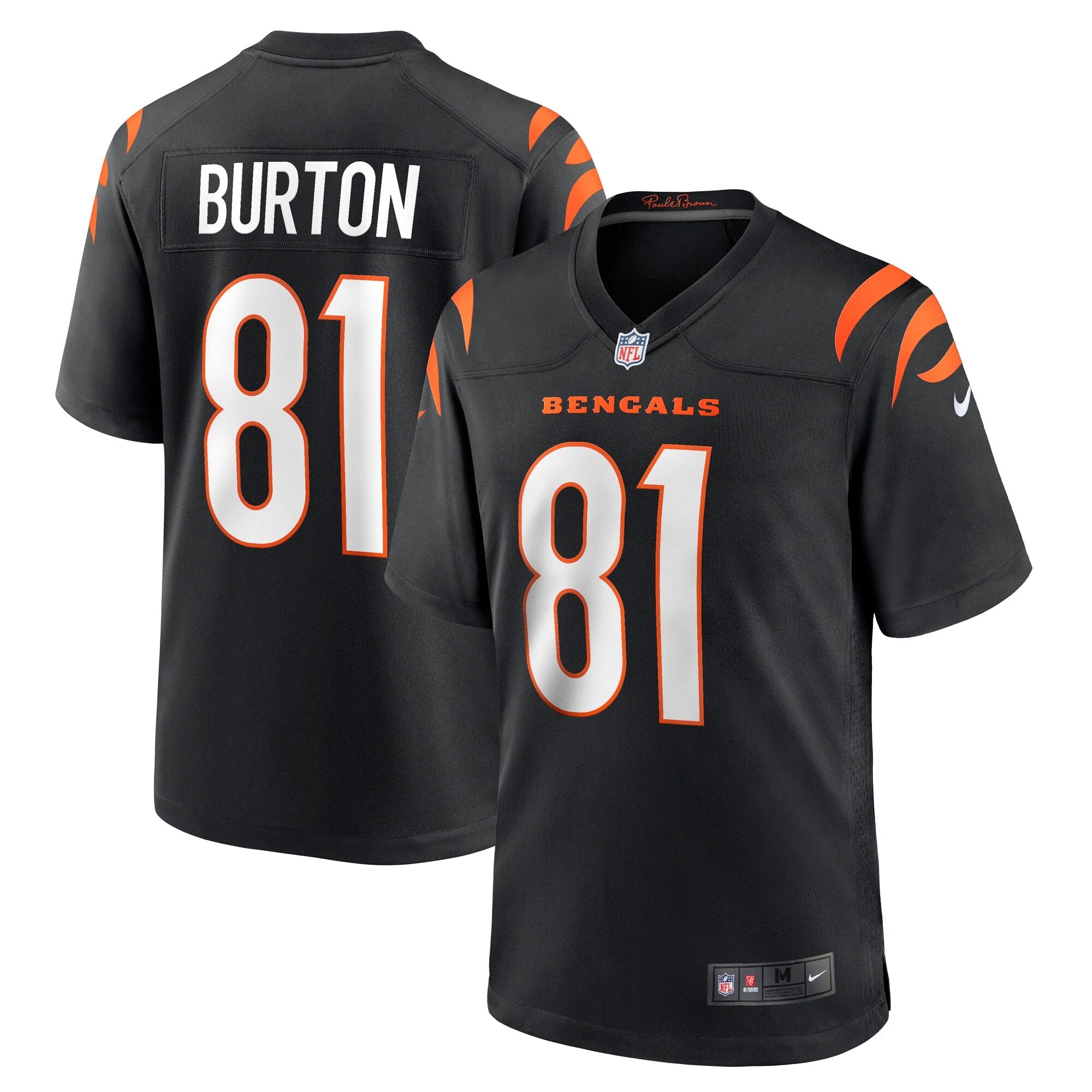 Cincinnati Bengals Jermaine Burton Black Game Jersey