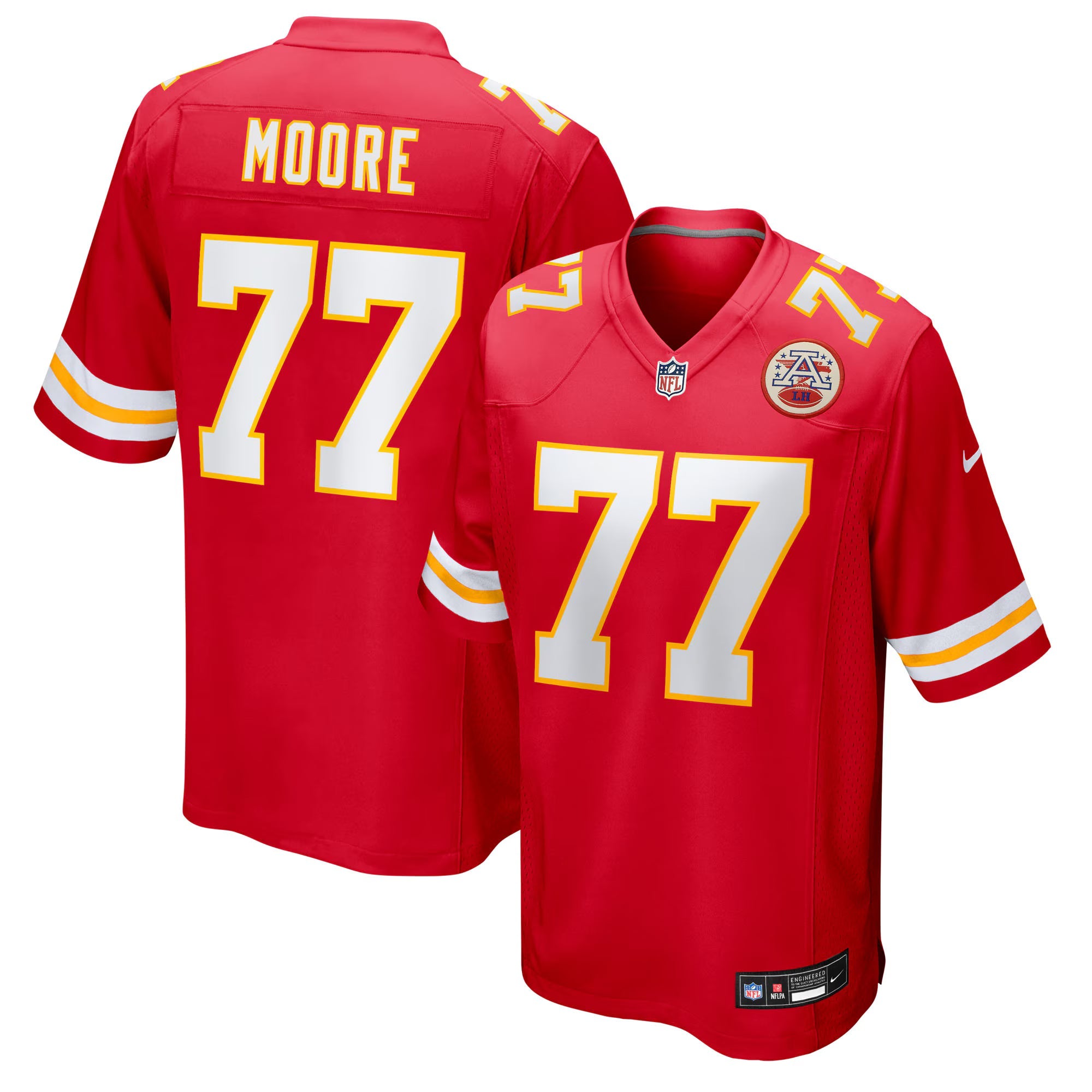 Kansas City Chiefs Jaylon Moore Red Team Game Jersey
