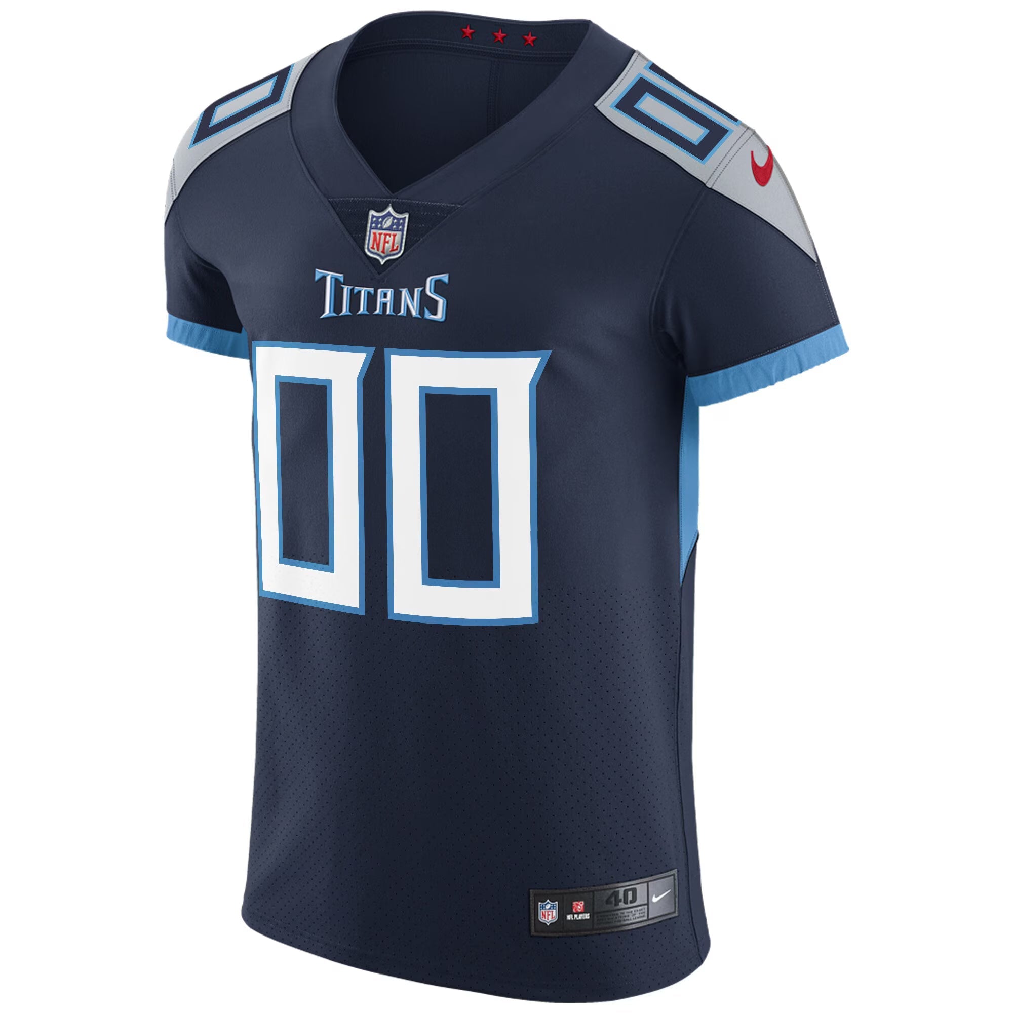 Tennessee Titans Navy Vapor Untouchable Custom Elite Jersey